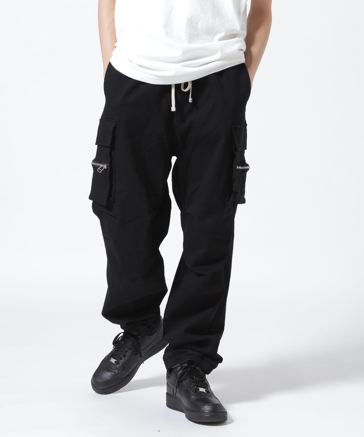 DankeSchon/ダンケシェーン/PREMIUM TC BLACK ZIP POCKET PANTS/ポケットパンツ