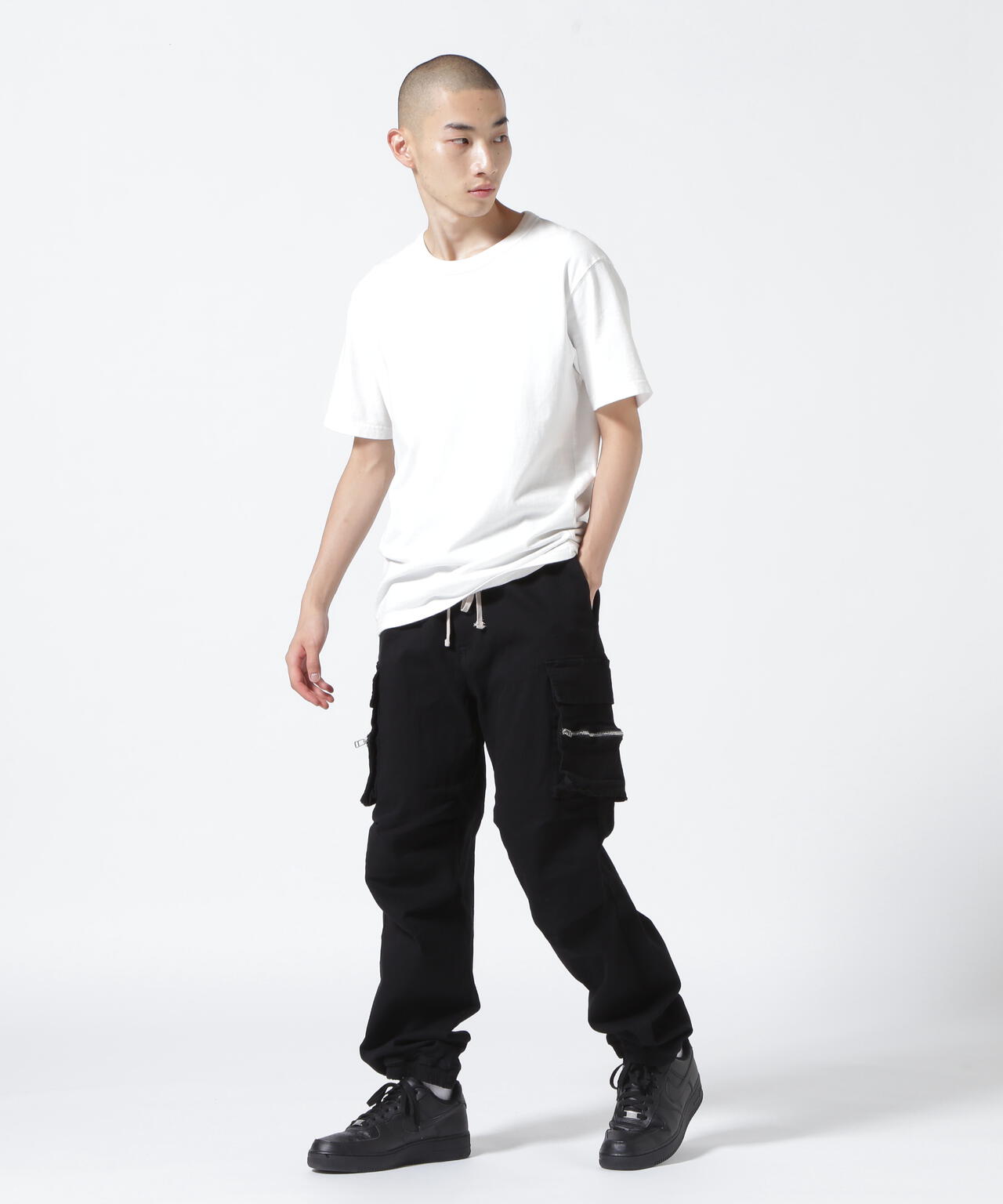 DankeSchon/ダンケシェーン/PREMIUM TC BLACK ZIP POCKET PANTS/ポケットパンツ