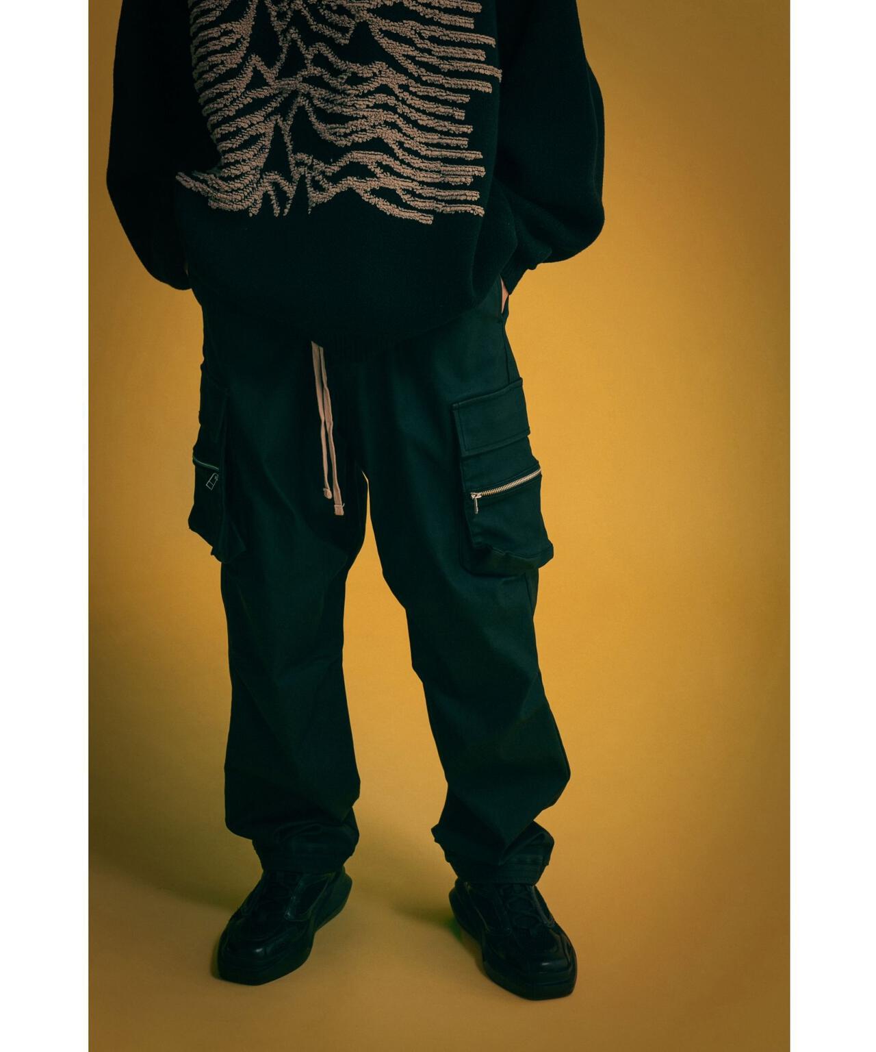DankeSchon/ダンケシェーン/PREMIUM TC BLACK ZIP POCKET PANTS/ポケットパンツ