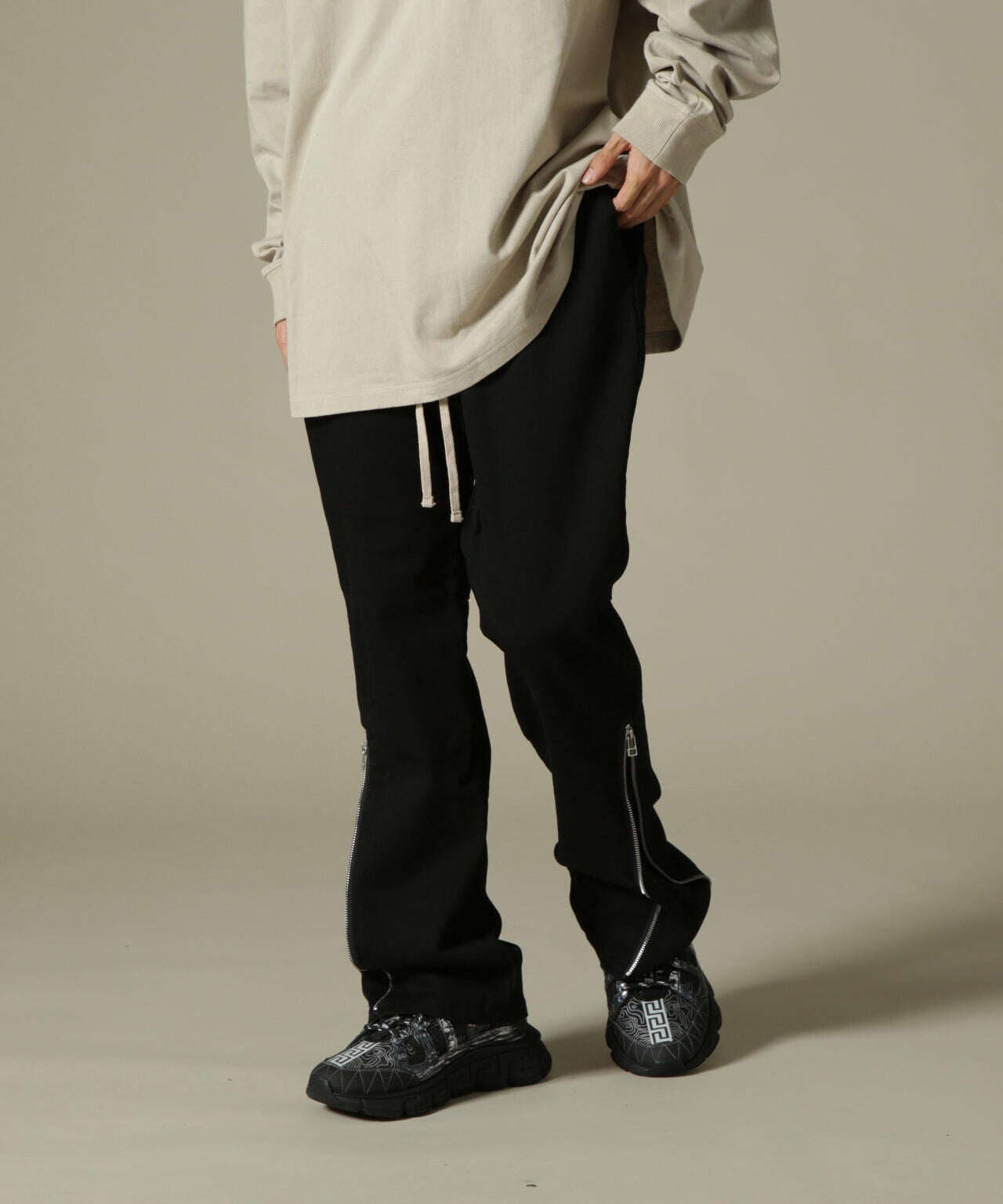 Dankeschon/ダンケシェーン/TCBLK OUTZIP PANTS/TCブラックアウトジップパンツ