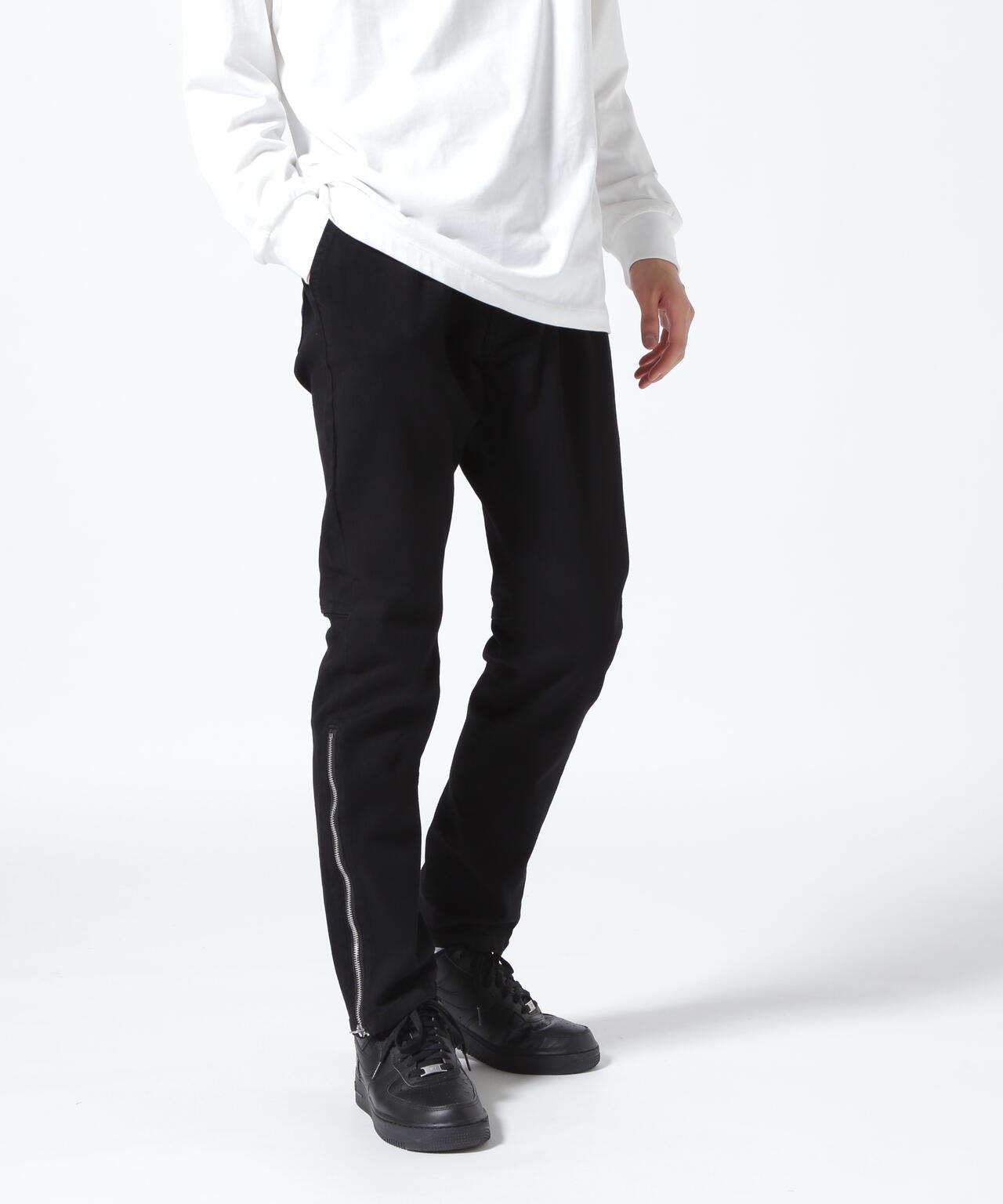Dankeschon/ダンケシェーン/TCBLK OUTZIP PANTS/TCブラックアウトジップパンツ