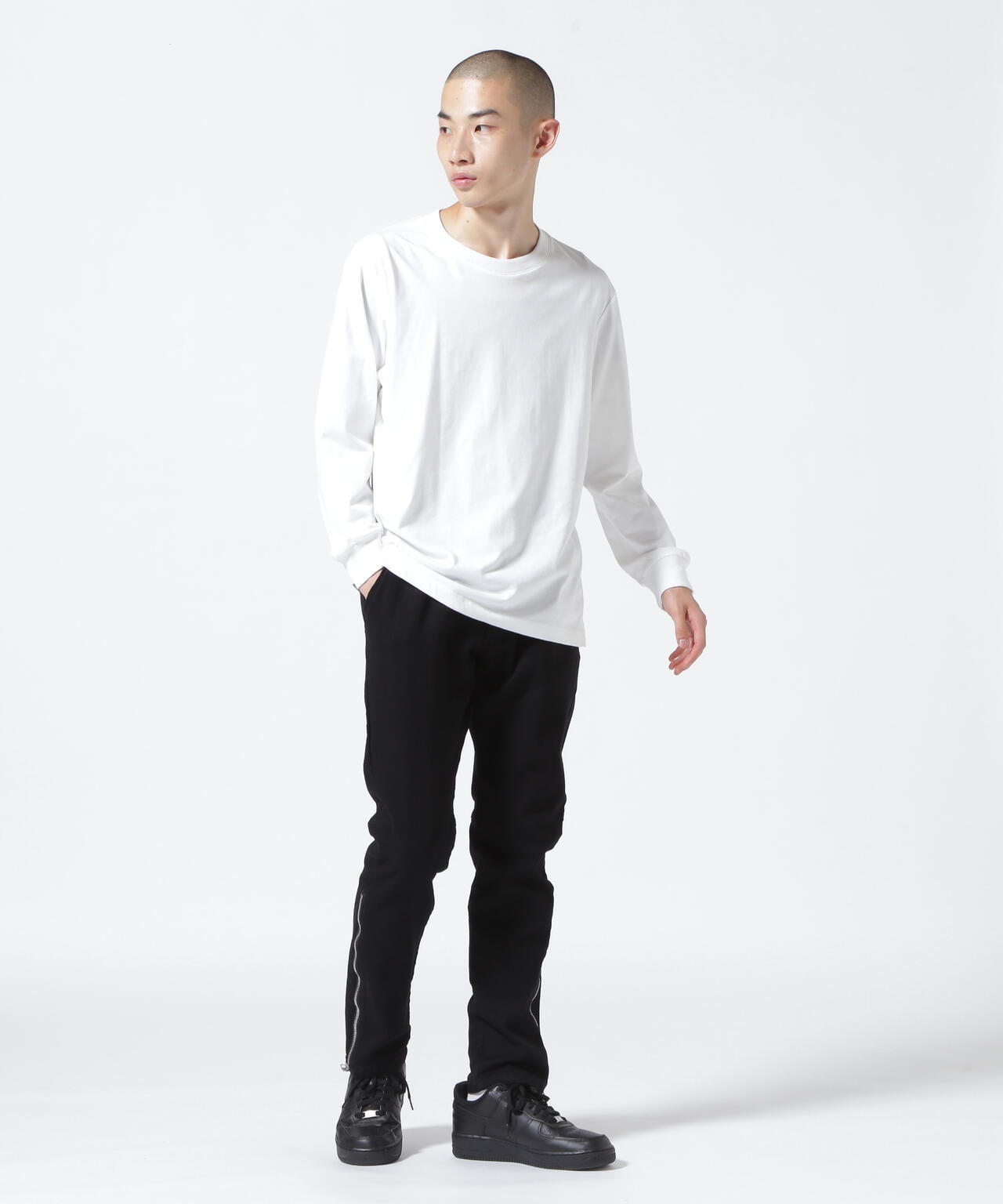 Dankeschon/ダンケシェーン/TCBLK OUTZIP PANTS/TCブラックアウトジップパンツ