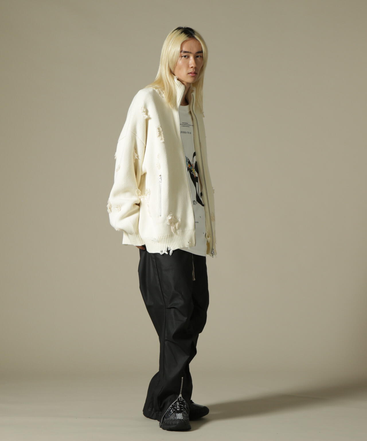 DankeSchon/ダンケシェーン/COATING FRONT ZIP PANTS/コーディネートジップパンツ