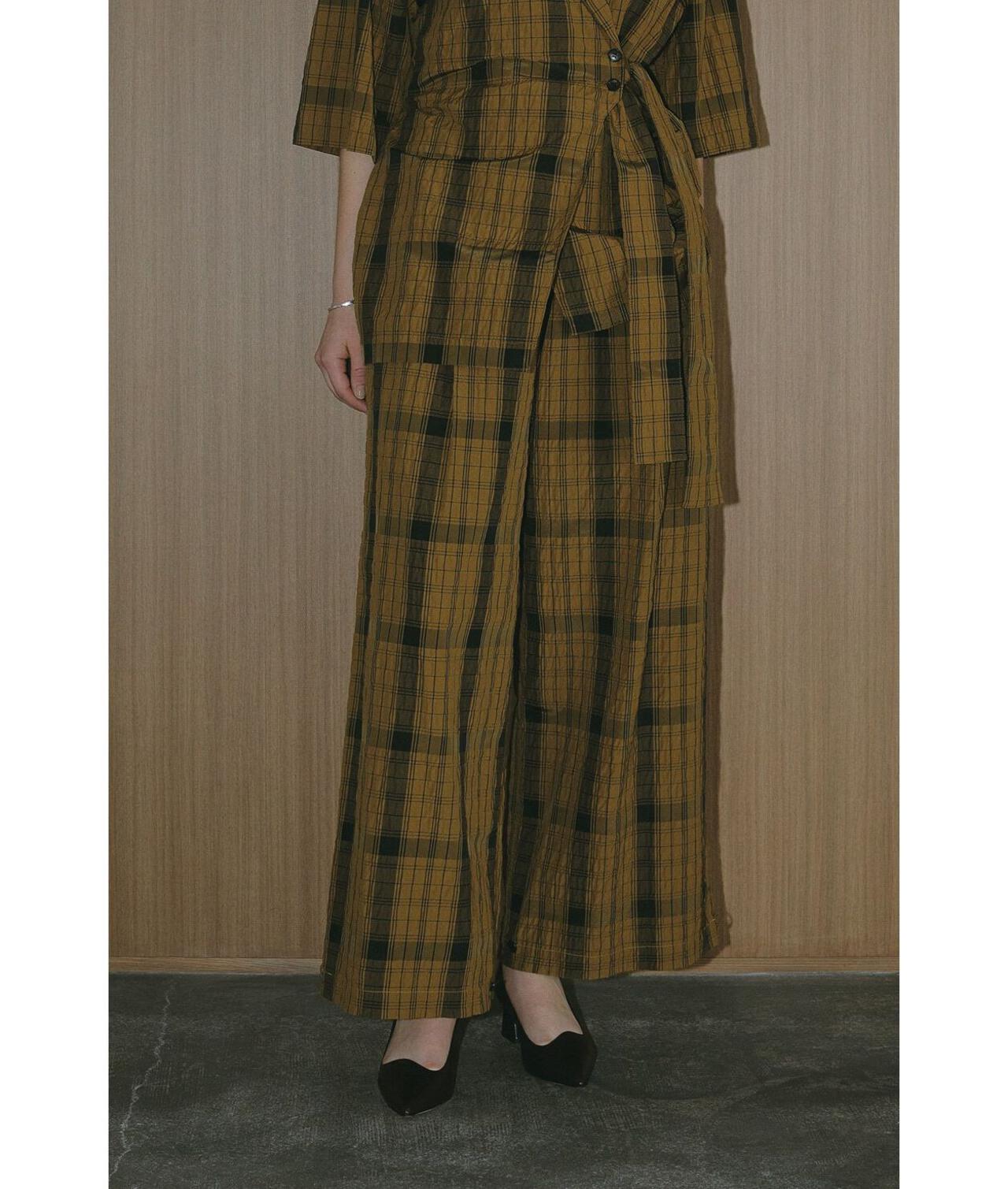 MANOF/マノフ/BELTED GATHER PANTS