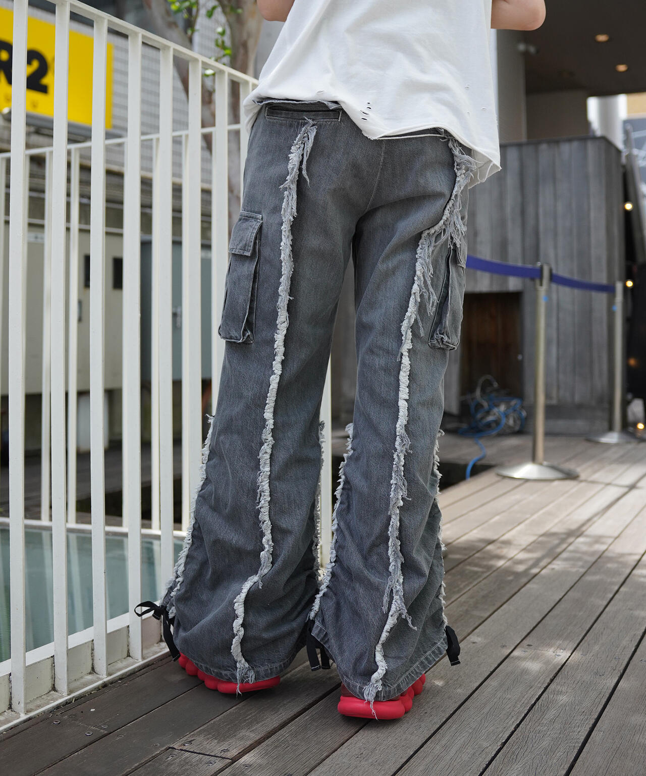 rurumu:/ルルムウ/【LHP Exclusive】drawstring "black" denim pants