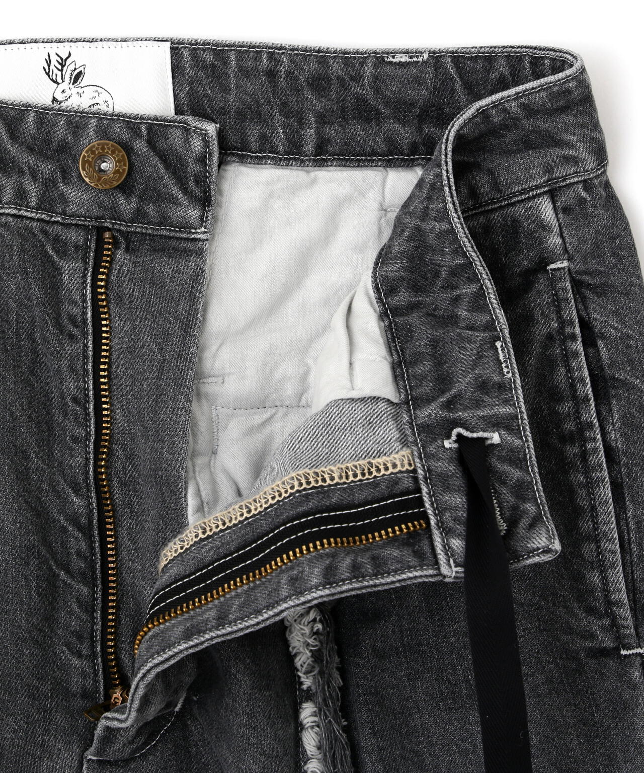 rurumu:/ルルムウ/【LHP Exclusive】drawstring "black" denim pants