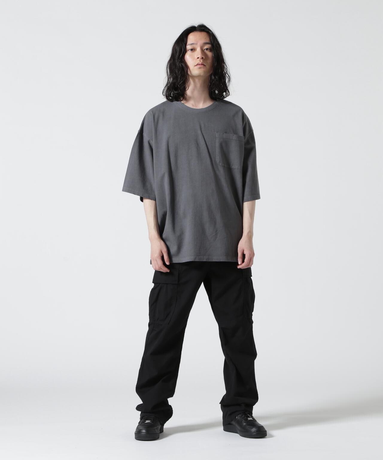 【WEB&DEPOT限定】DankeSchon/ダンケシェーン/活性染ポケット S/S Tee