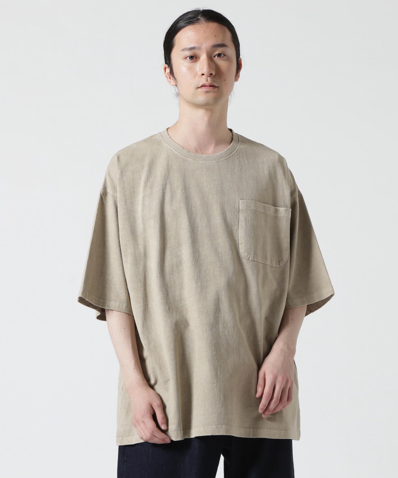 【WEB&DEPOT限定】DankeSchon/ダンケシェーン/活性染ポケット S/S Tee