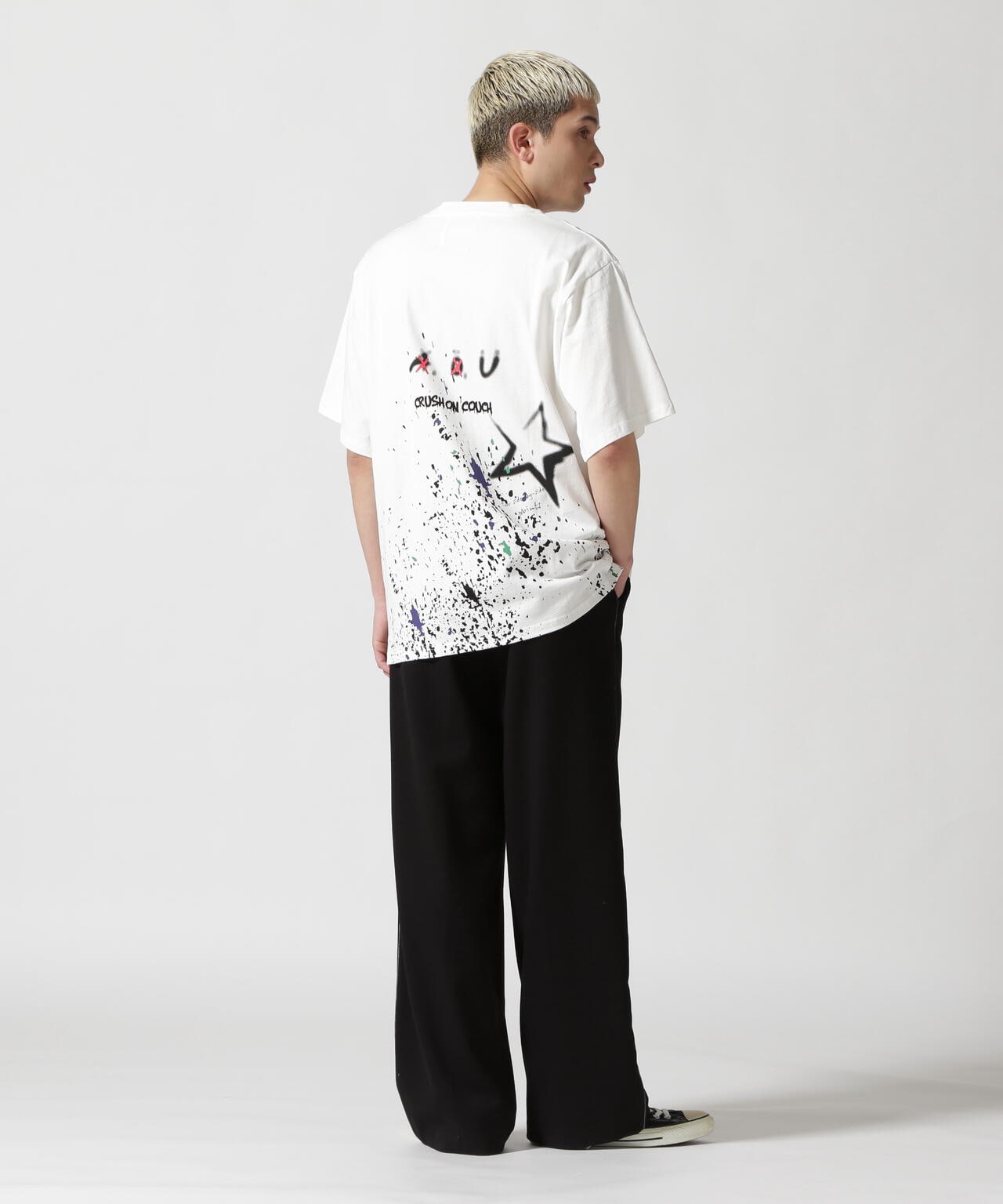 【WEB&DEPOT限定】UMLAUT/ウムラウト/タギング ペイントTEE