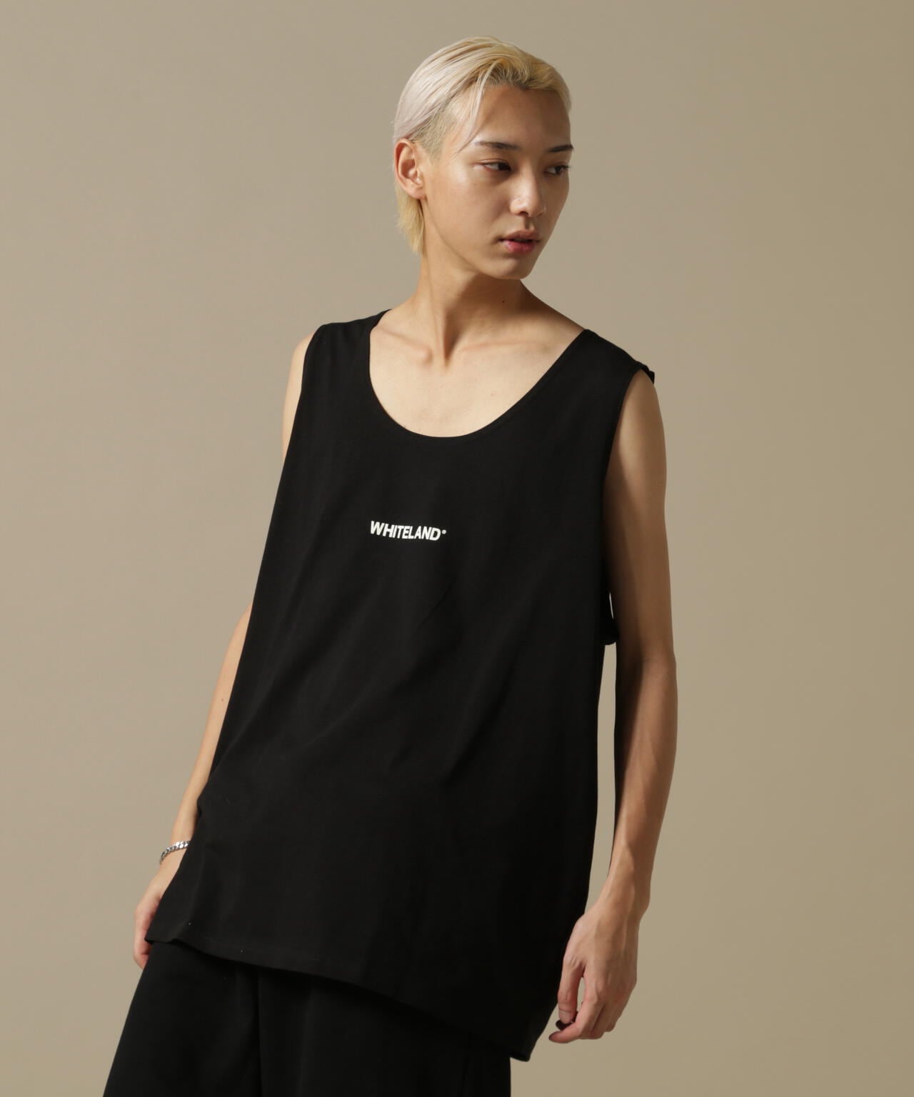 【WEB&DEPOT限定】WHITELAND/ホワイトランド/OWL/LOGO TT/オーバーサイズ タンクトップ