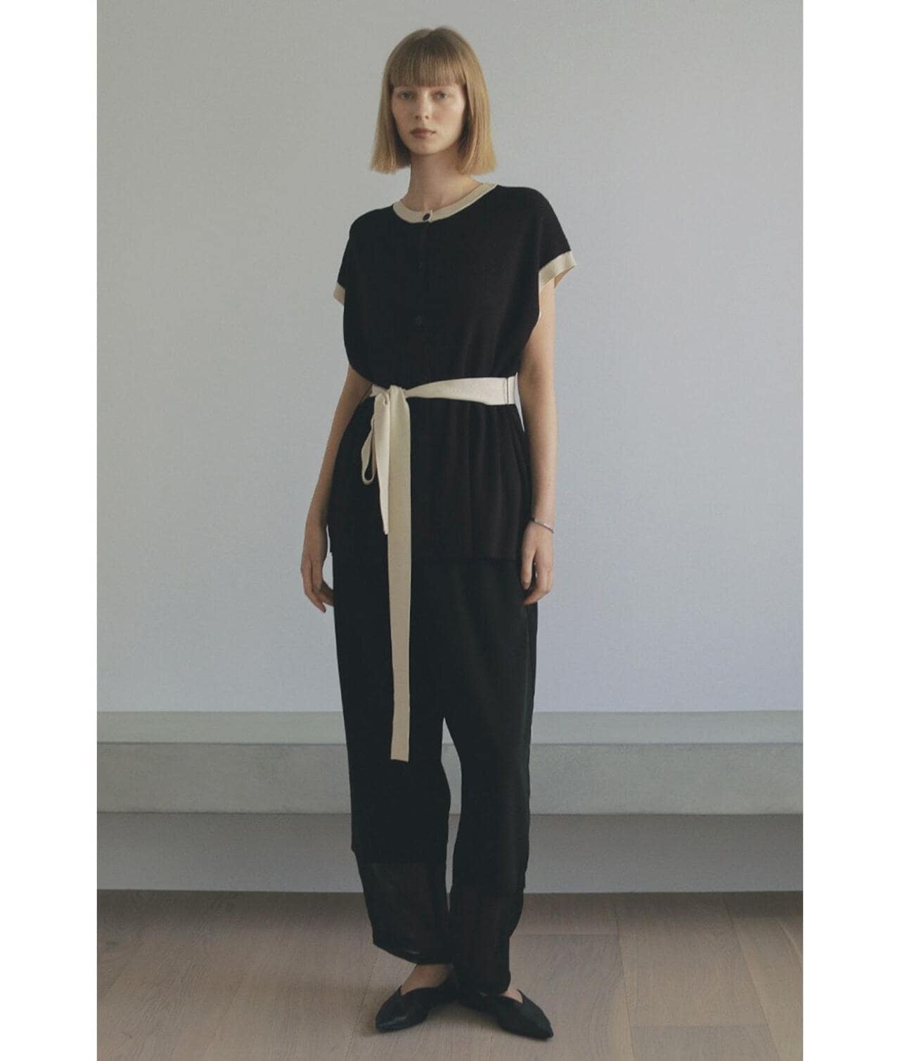 MANOF/マノフ/COLOR BLOCK WAISTBELT KNIT