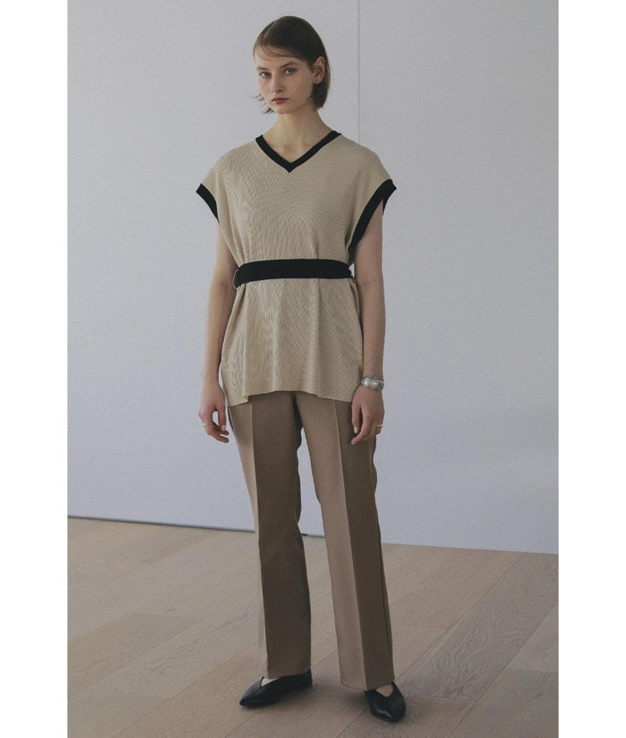 MANOF/マノフ/COLOR BLOCK WAISTBELT KNIT