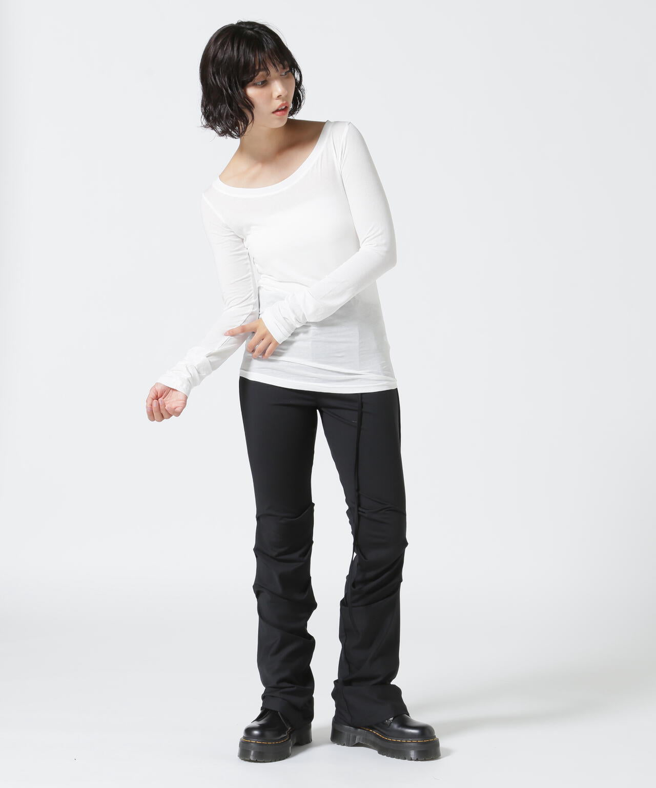 NACHE/ナチェ/DRAPING JERSEY PANTS