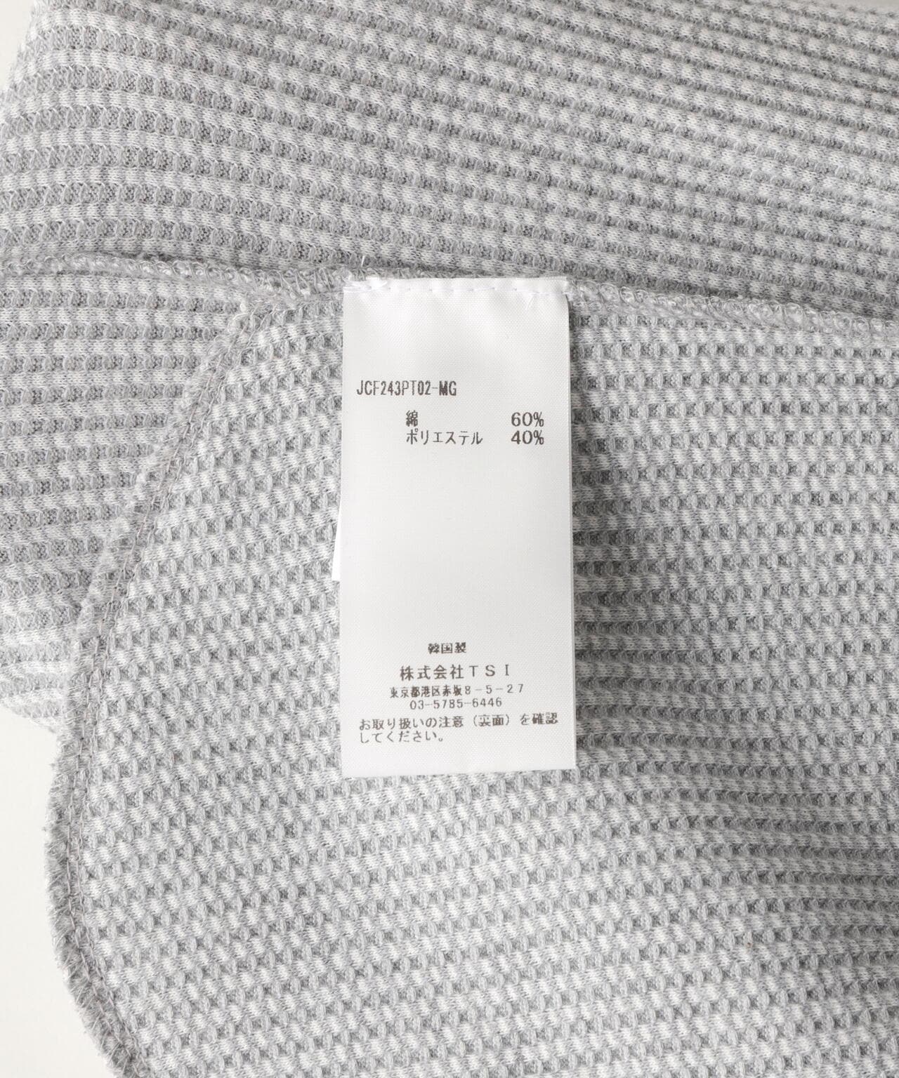 JICHOI COMFORT/ジチョイコンフォート/WAFFLE SLIM LAYERED PANTS