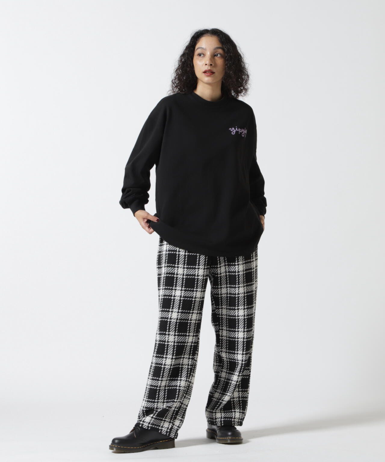yipyip/イップイップ/PLAID CHECK WIDE PANTS