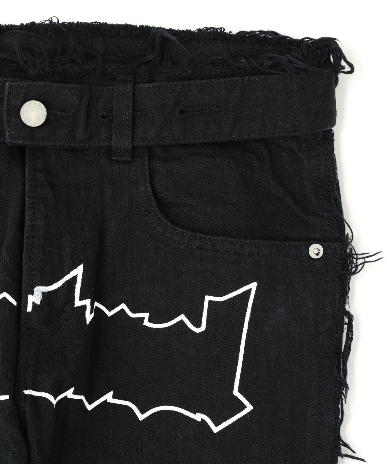VOLTAGE CONTROL FILTER/ヴォルテージコントロールフィルター/Frayed Bootcut Print Denim
