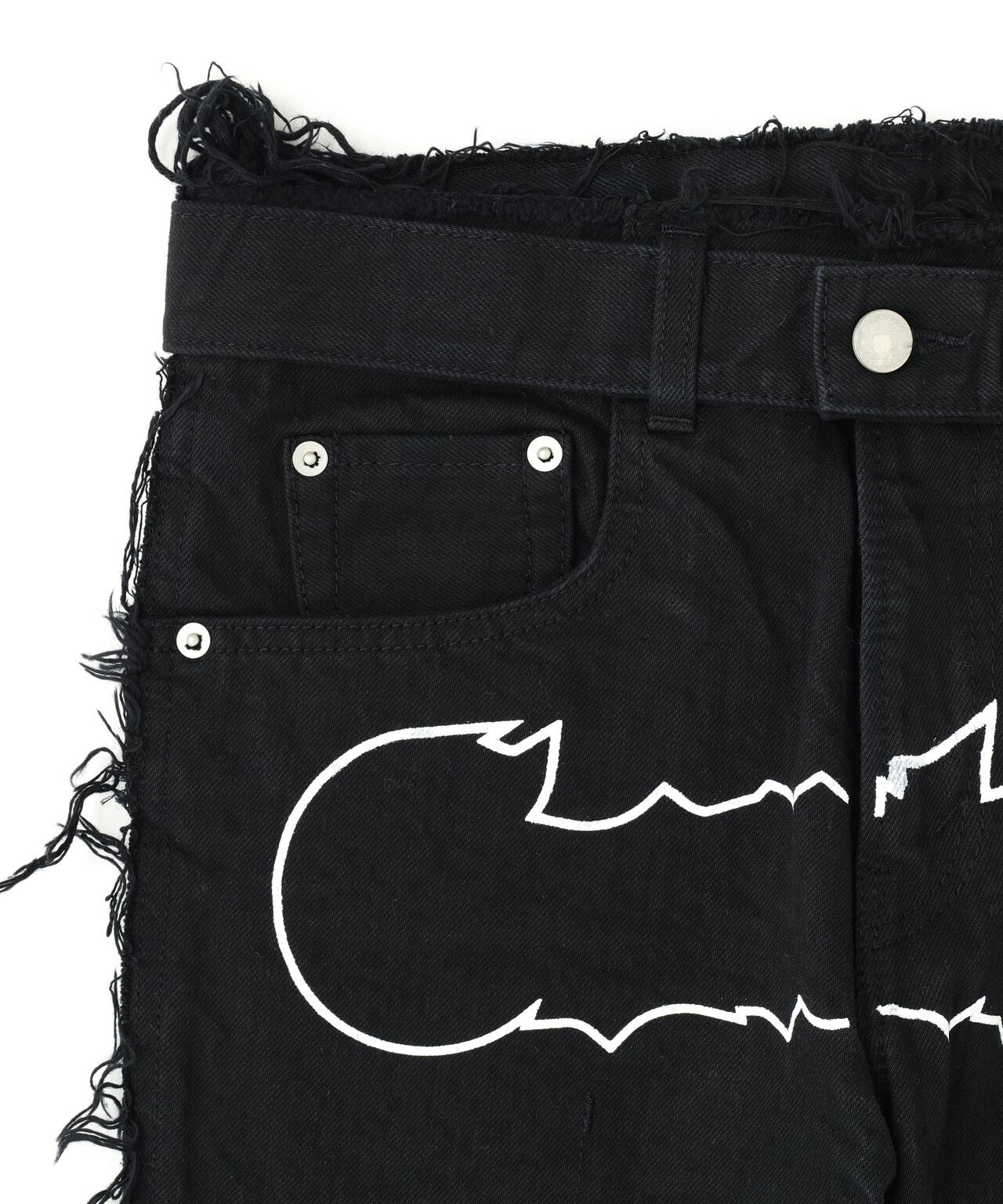 VOLTAGE CONTROL FILTER/ヴォルテージコントロールフィルター/Frayed Bootcut Print Denim