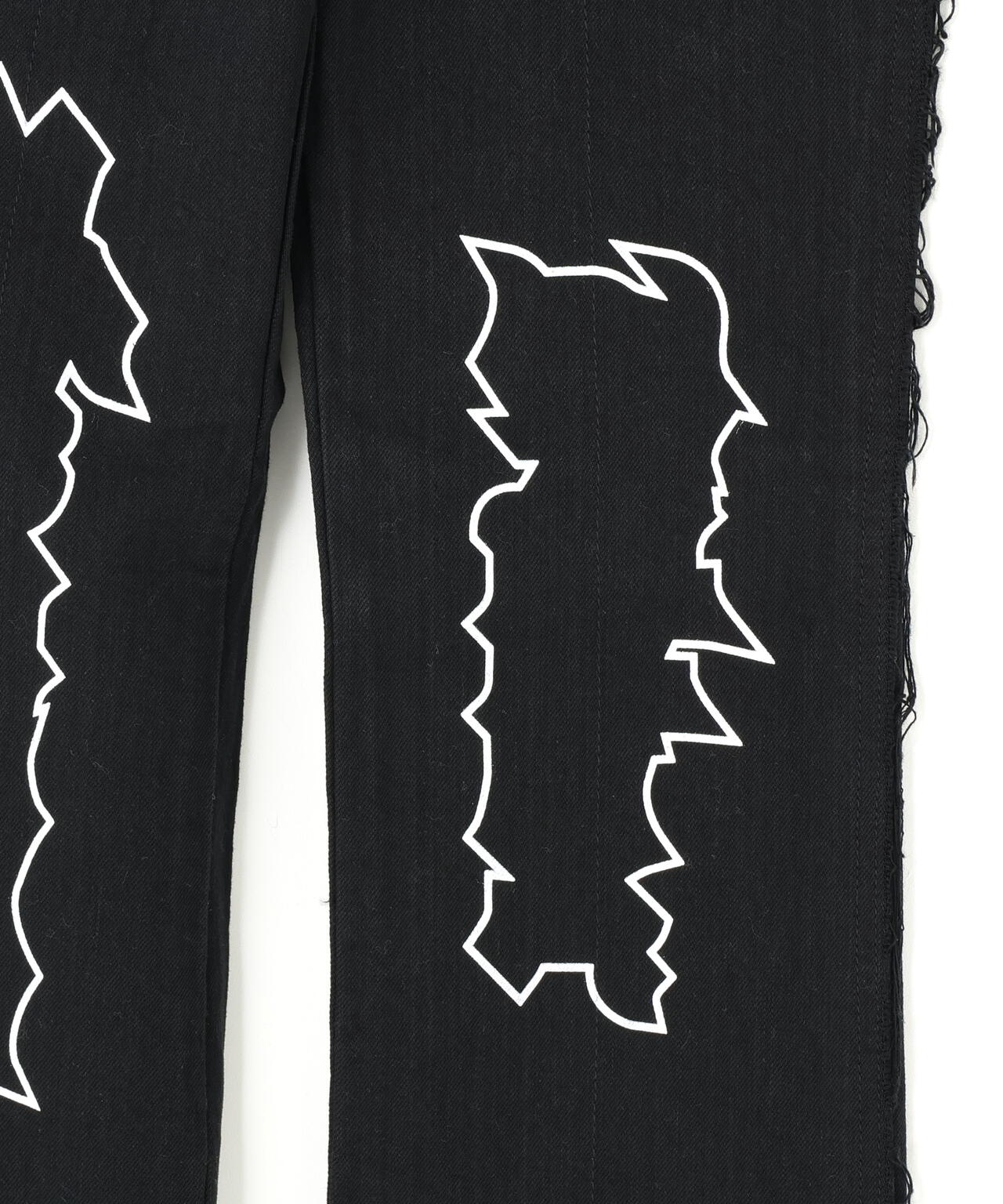 VOLTAGE CONTROL FILTER/ヴォルテージコントロールフィルター/Frayed Bootcut Print Denim