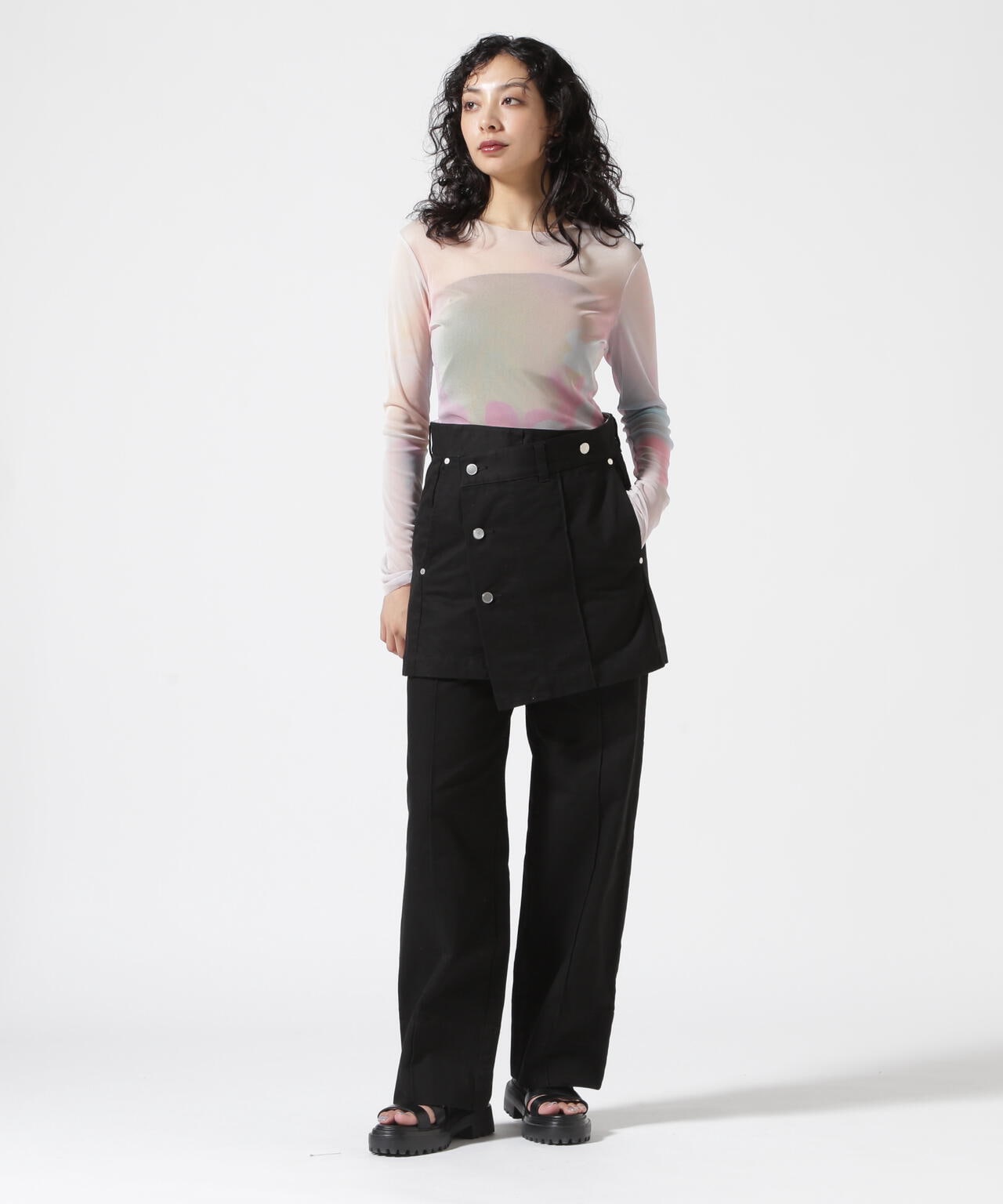 VOLTAGE CONTROL FILTER/ヴォルテージコントロールフィルター/MODIFIED CHINO WRAP SKIRT