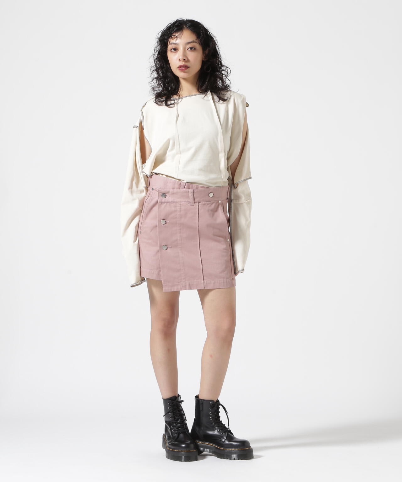 VOLTAGE CONTROL FILTER/ヴォルテージコントロールフィルター/MODIFIED CHINO WRAP SKIRT