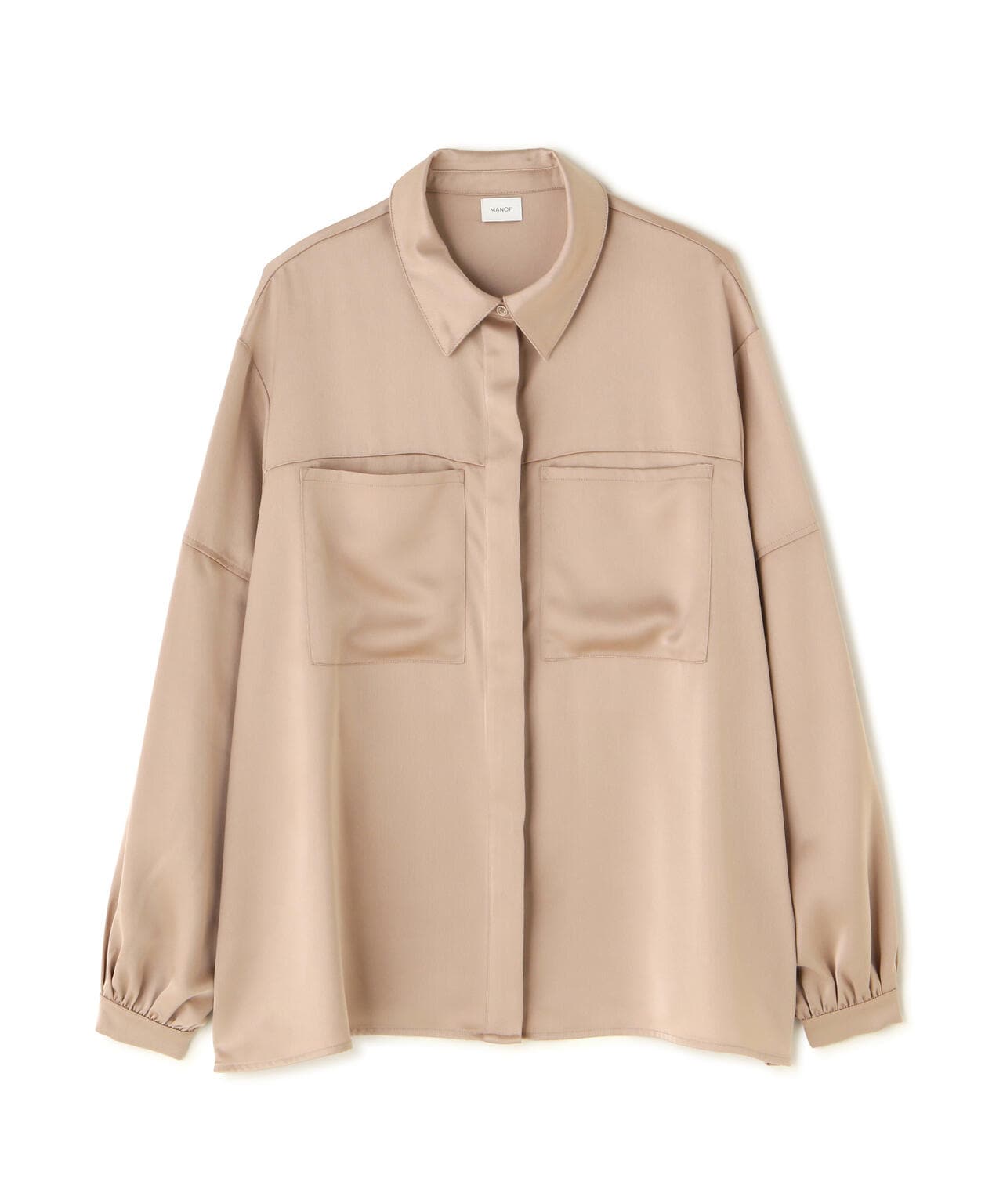 MANOF/マノフ/OUT POCKET SATIN SHIRTS