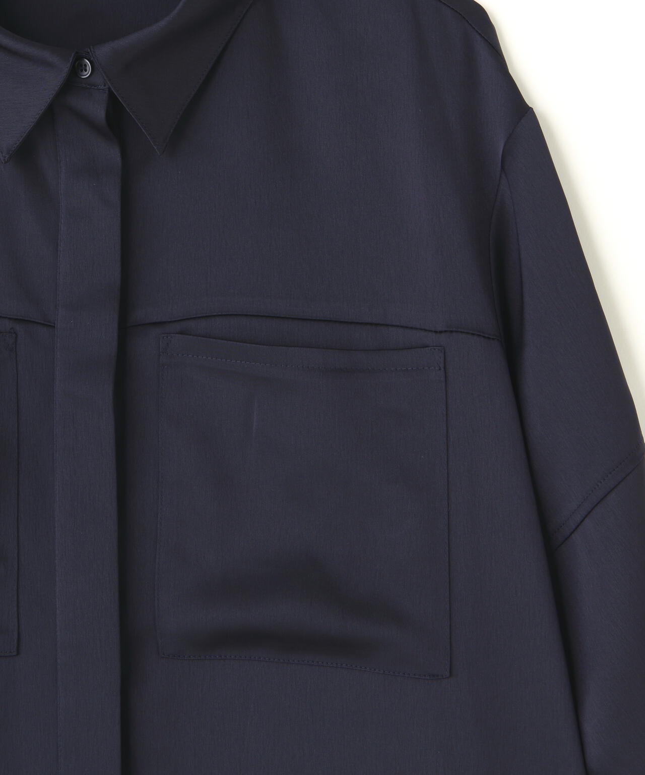 MANOF/マノフ/OUT POCKET SATIN SHIRTS