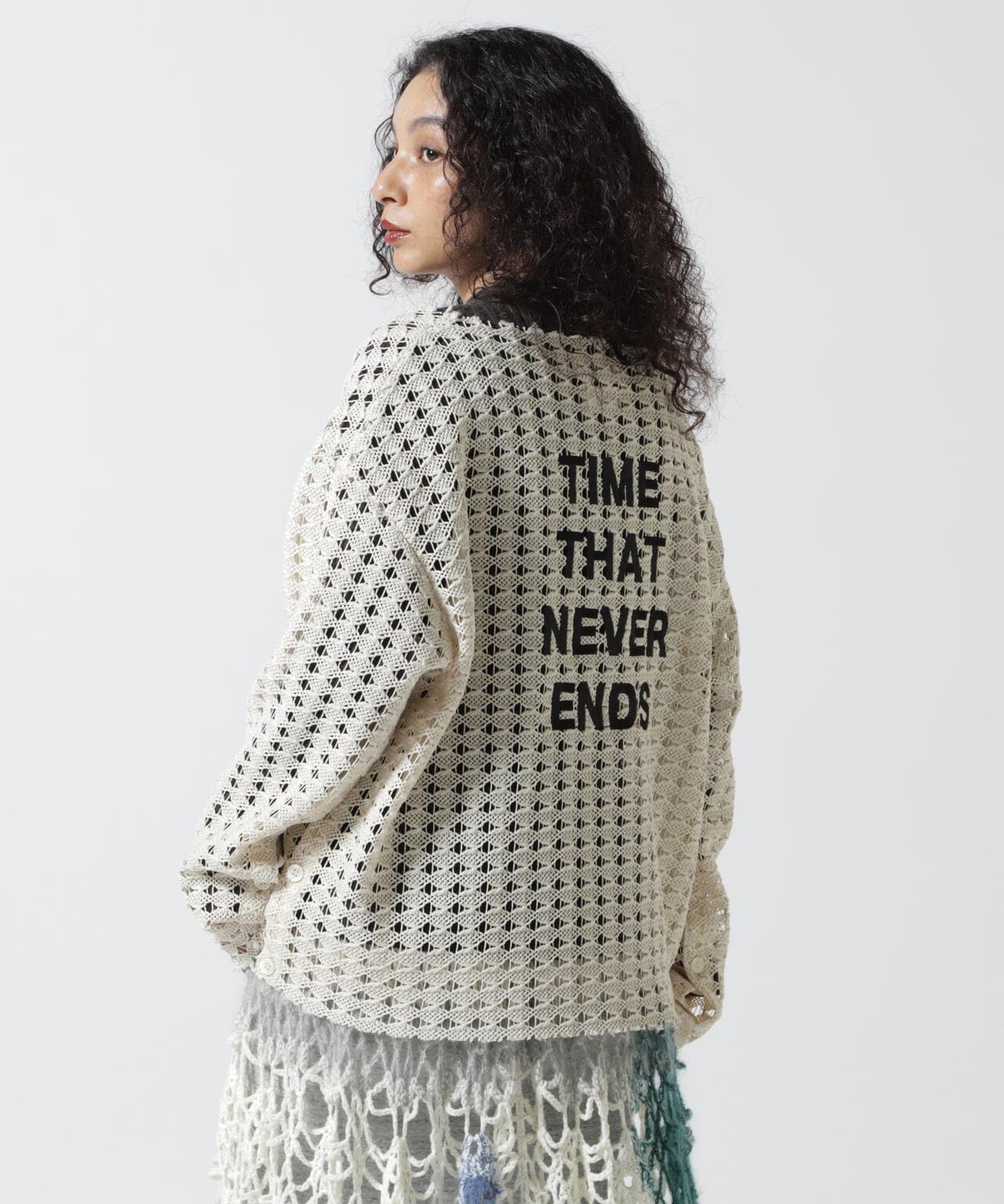 (un)decided/アンディサデッド/Distinctive Wave Knit Shirt