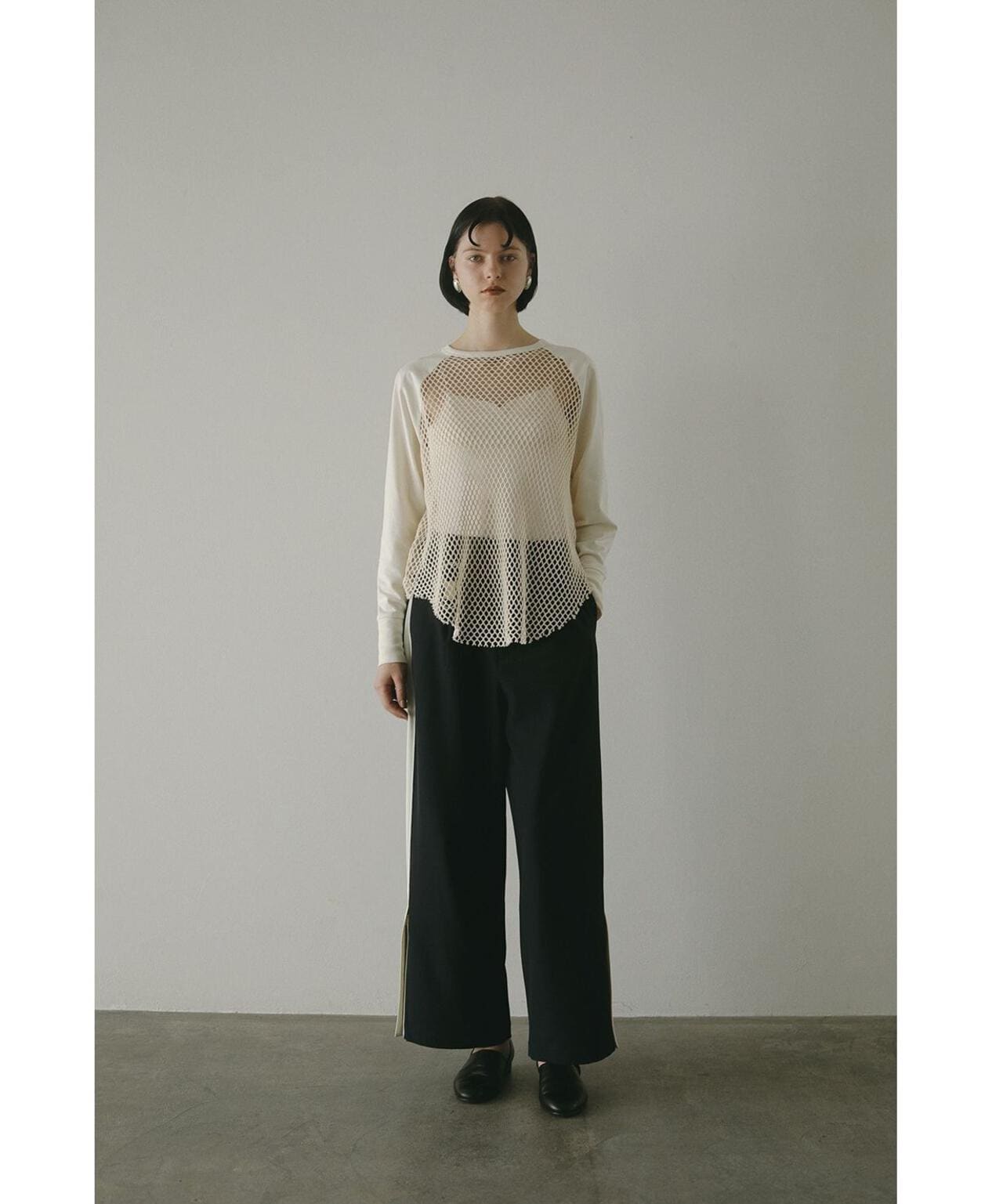 MANOF/マノフ/MESH RAGLAN CUT TOPS