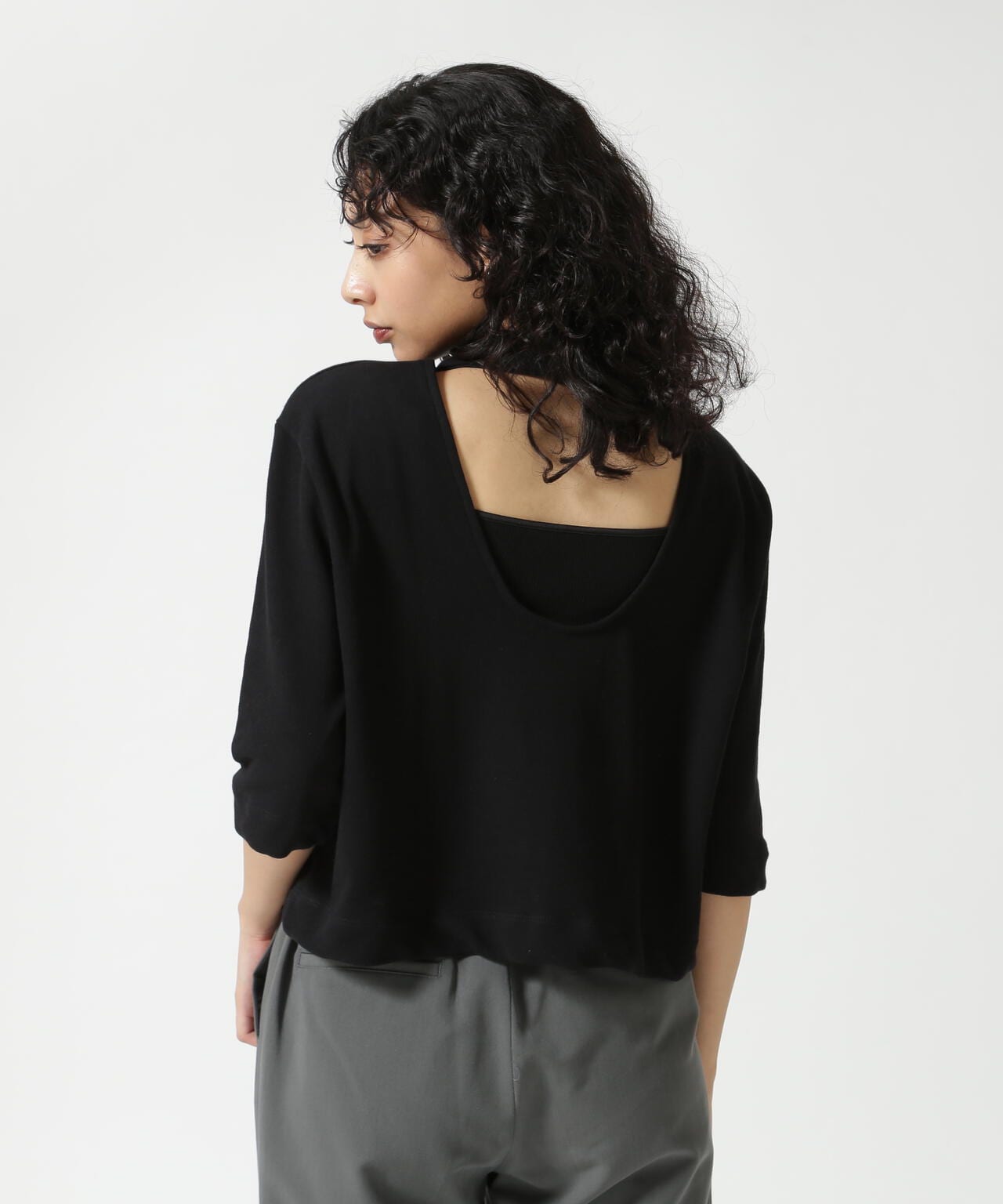 MANOF/マノフ/BACK OPEN CUT TOPS