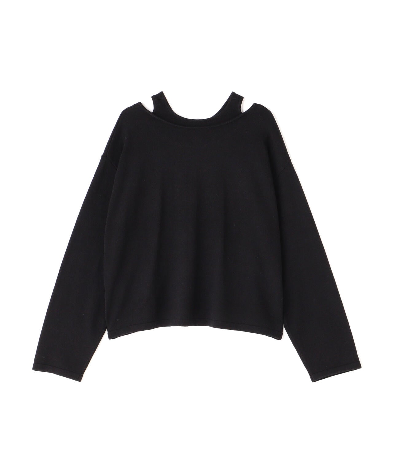 MANOF/マノフ/NECK LAYERED KNIT TOPS