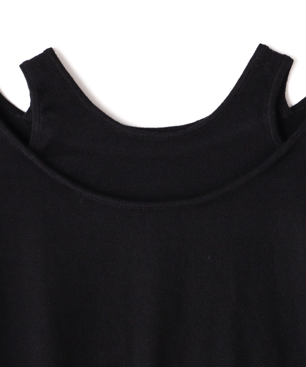 MANOF/マノフ/NECK LAYERED KNIT TOPS