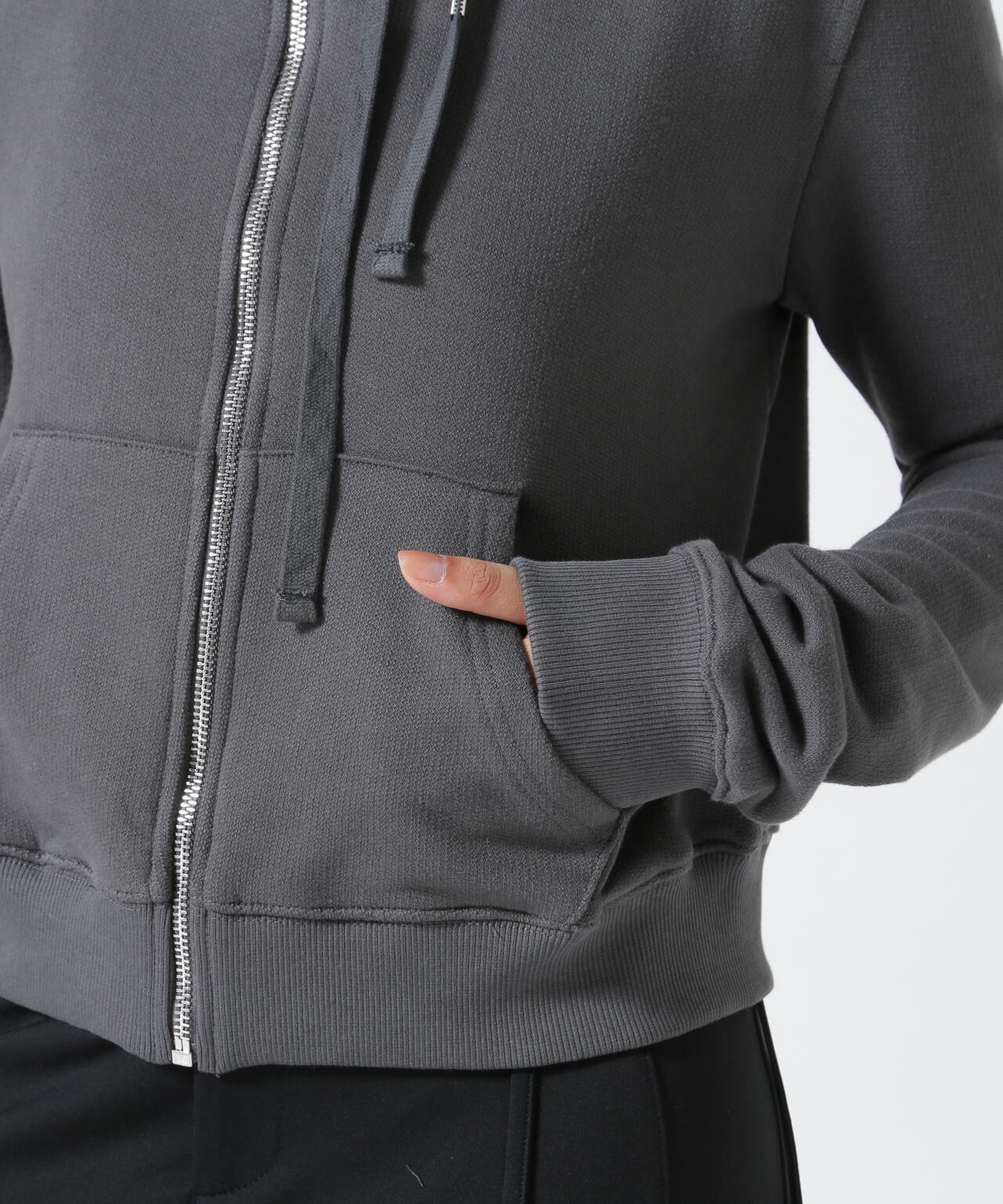 NACHE/ナチェ/CROPPED HOODIE ZIP-UP
