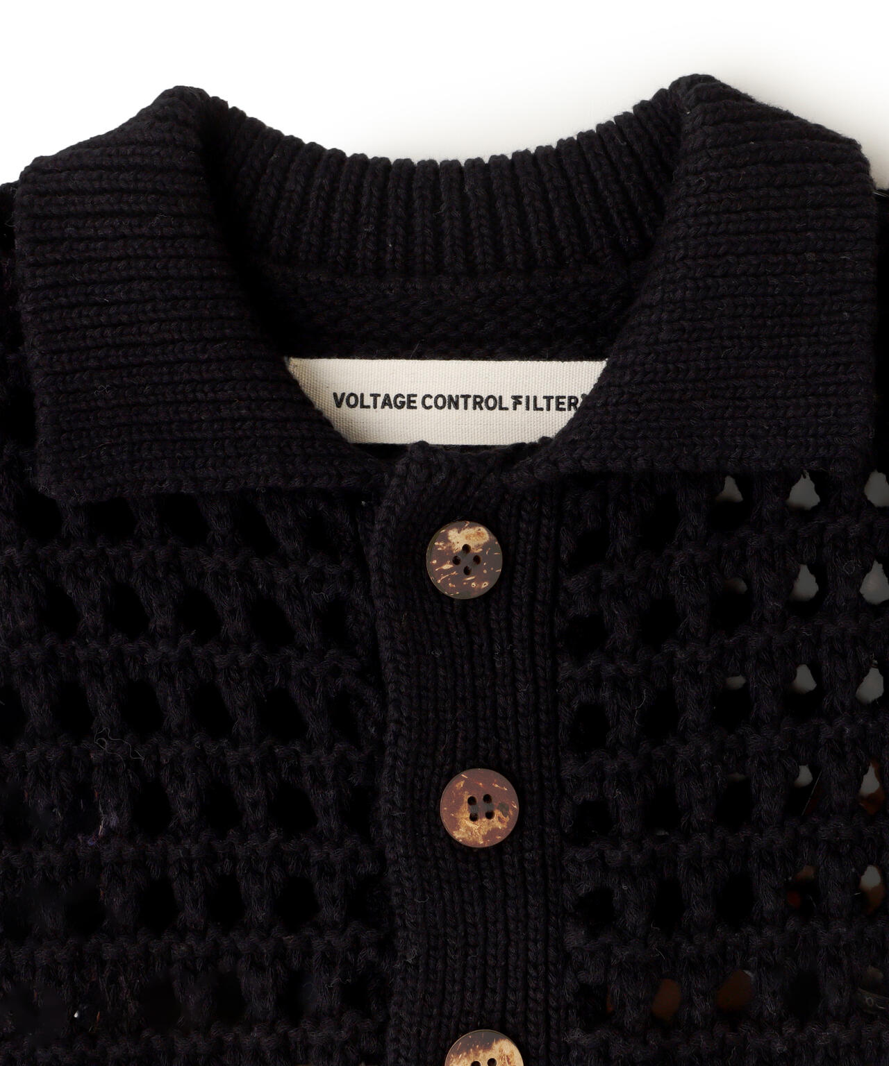 VOLTAGE CONTROL FILTER/ヴォルテージコントロールフィルター/MESH BORDER TIGHT KNIT POLO