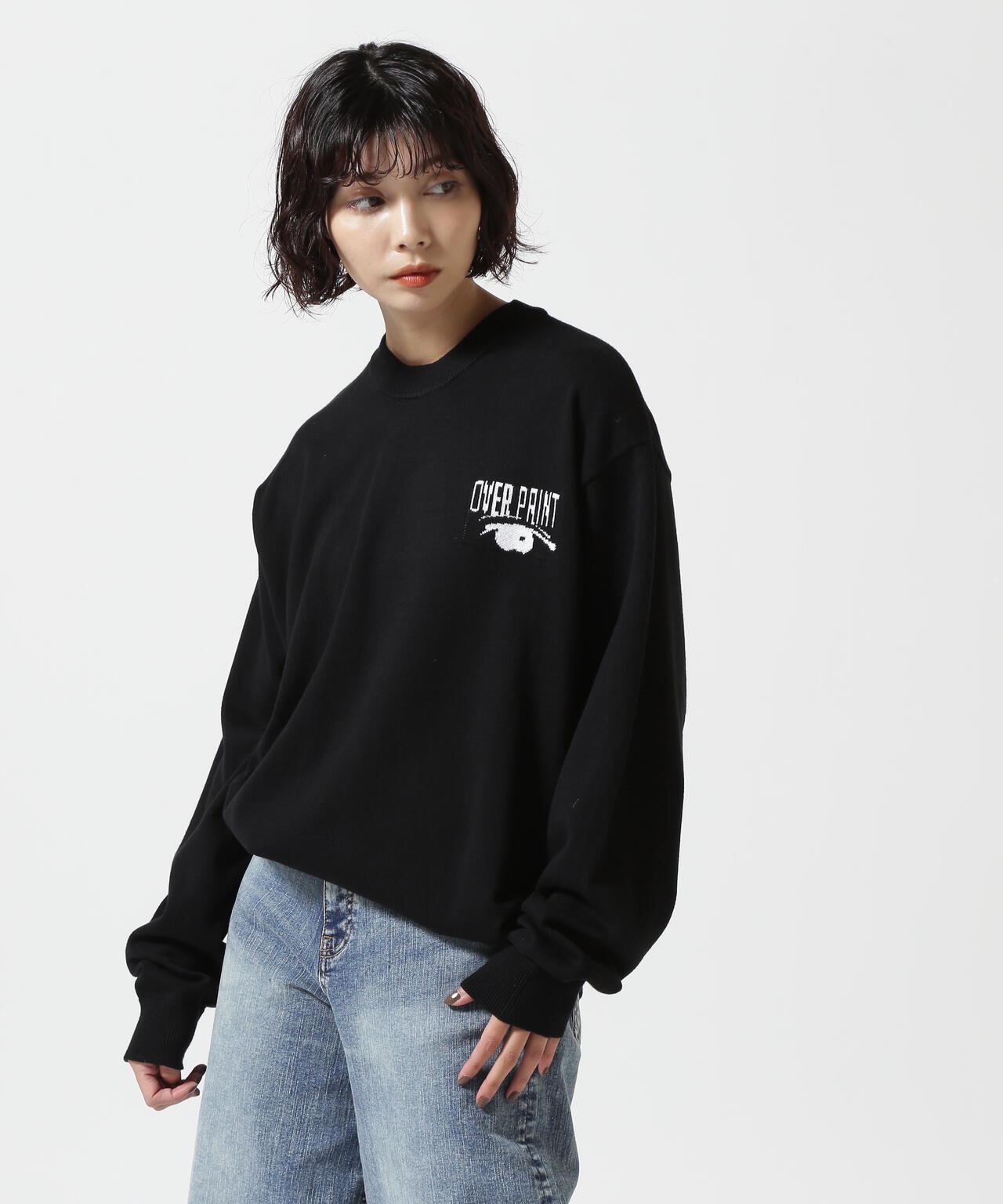 overprint/オーバープリント/EYE COTTON KNIT