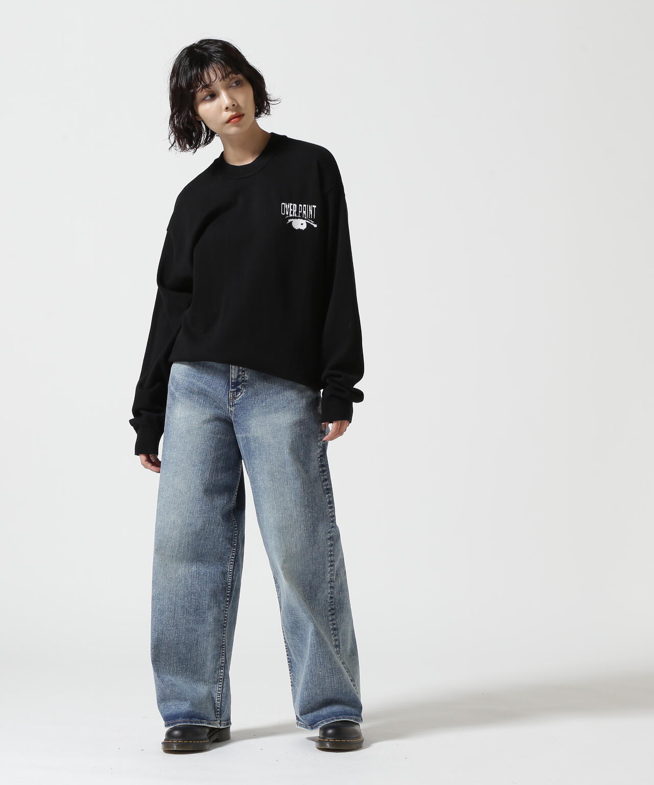 overprint/オーバープリント/EYE COTTON KNIT