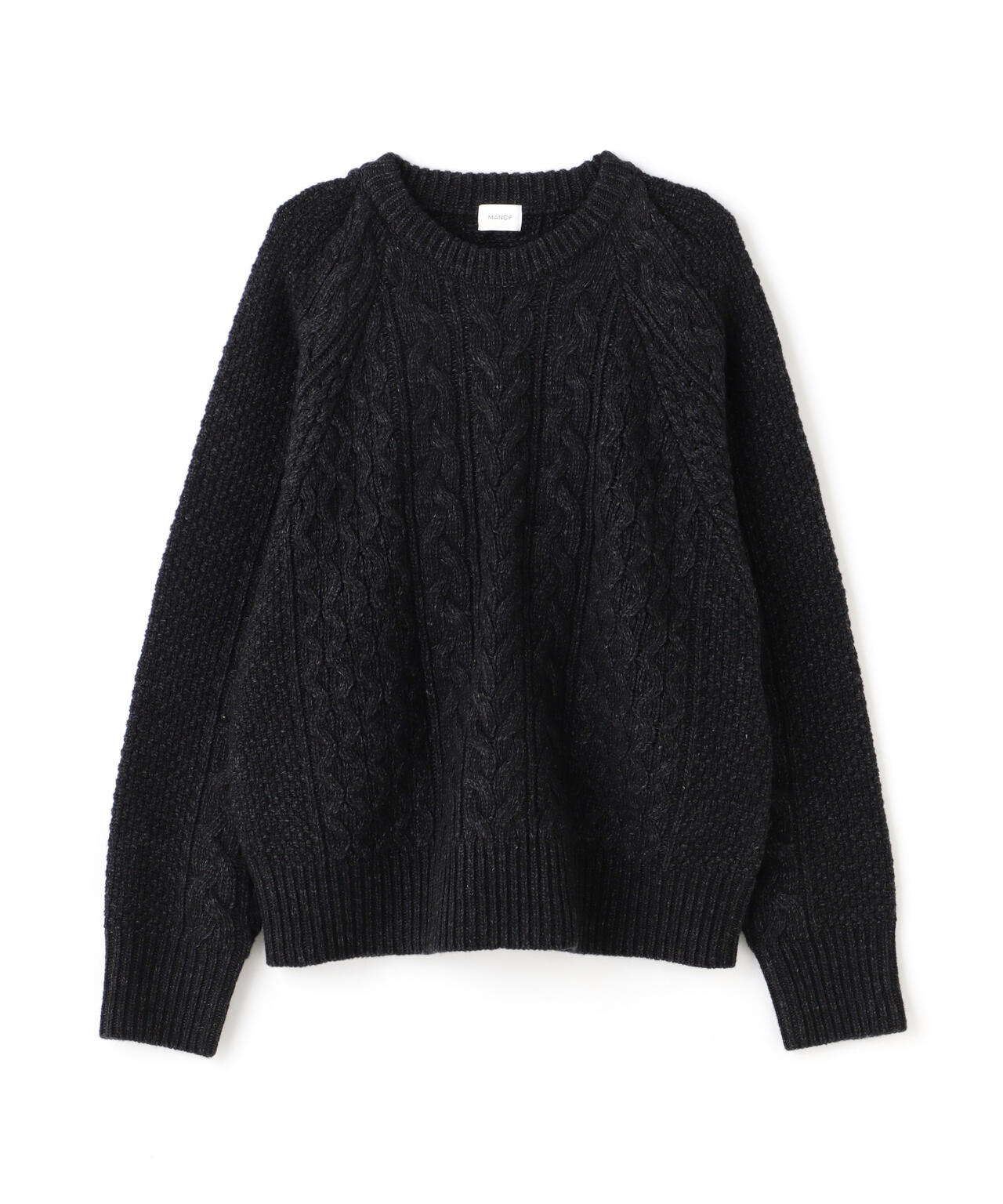 MANOF/マノフ/SHOULDER TUCK CABLE KNIT