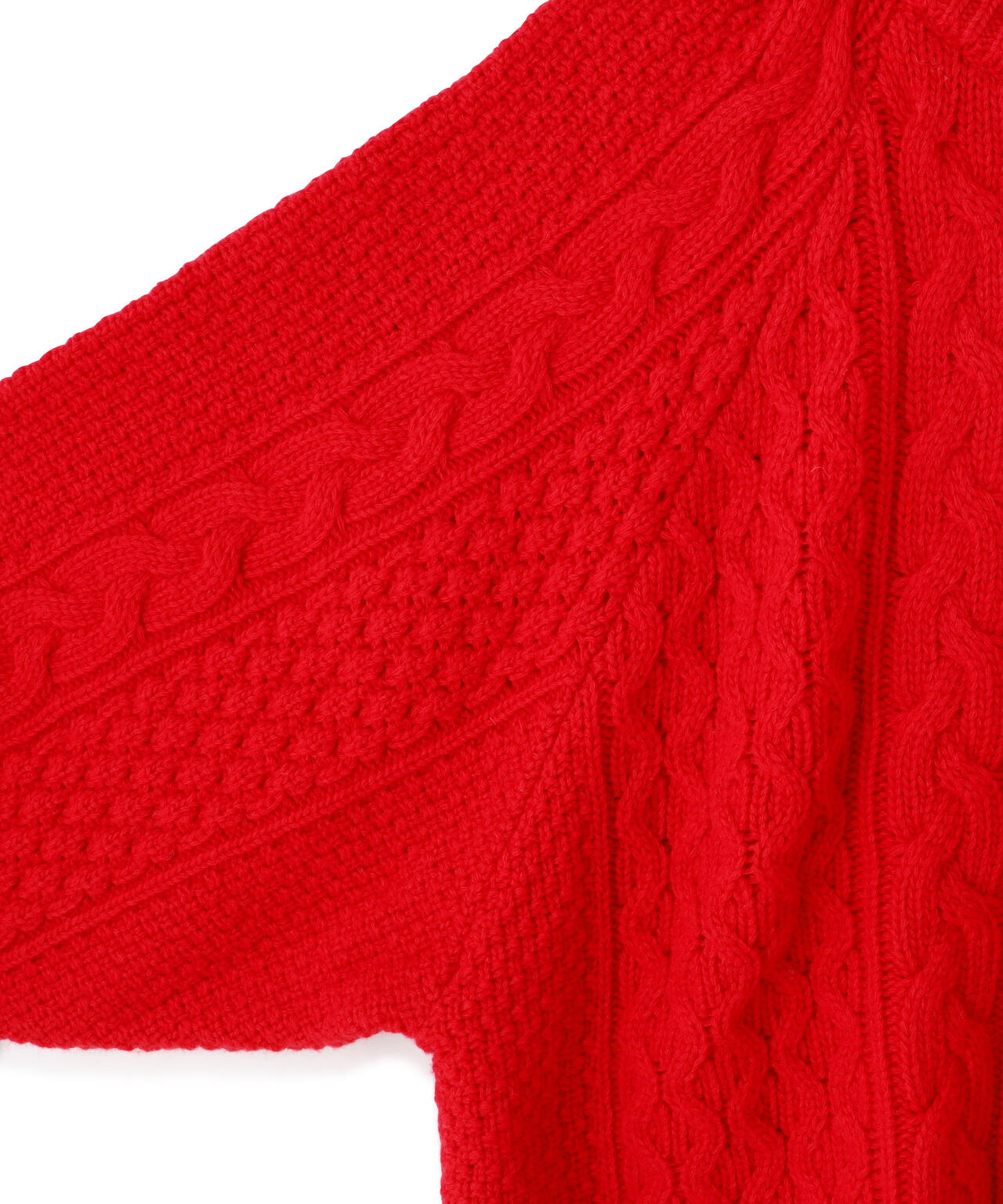 MANOF/マノフ/SHOULDER TUCK CABLE KNIT