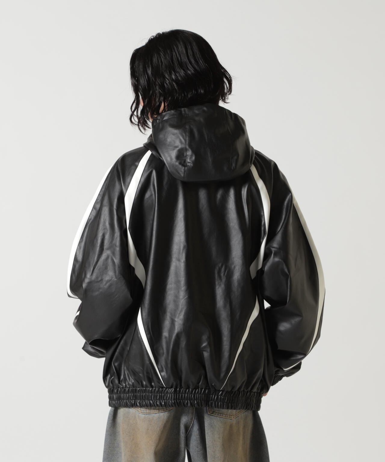 UNKNOWNLONDON/アンノウンロンドン/LEATHER TRACK JACKET