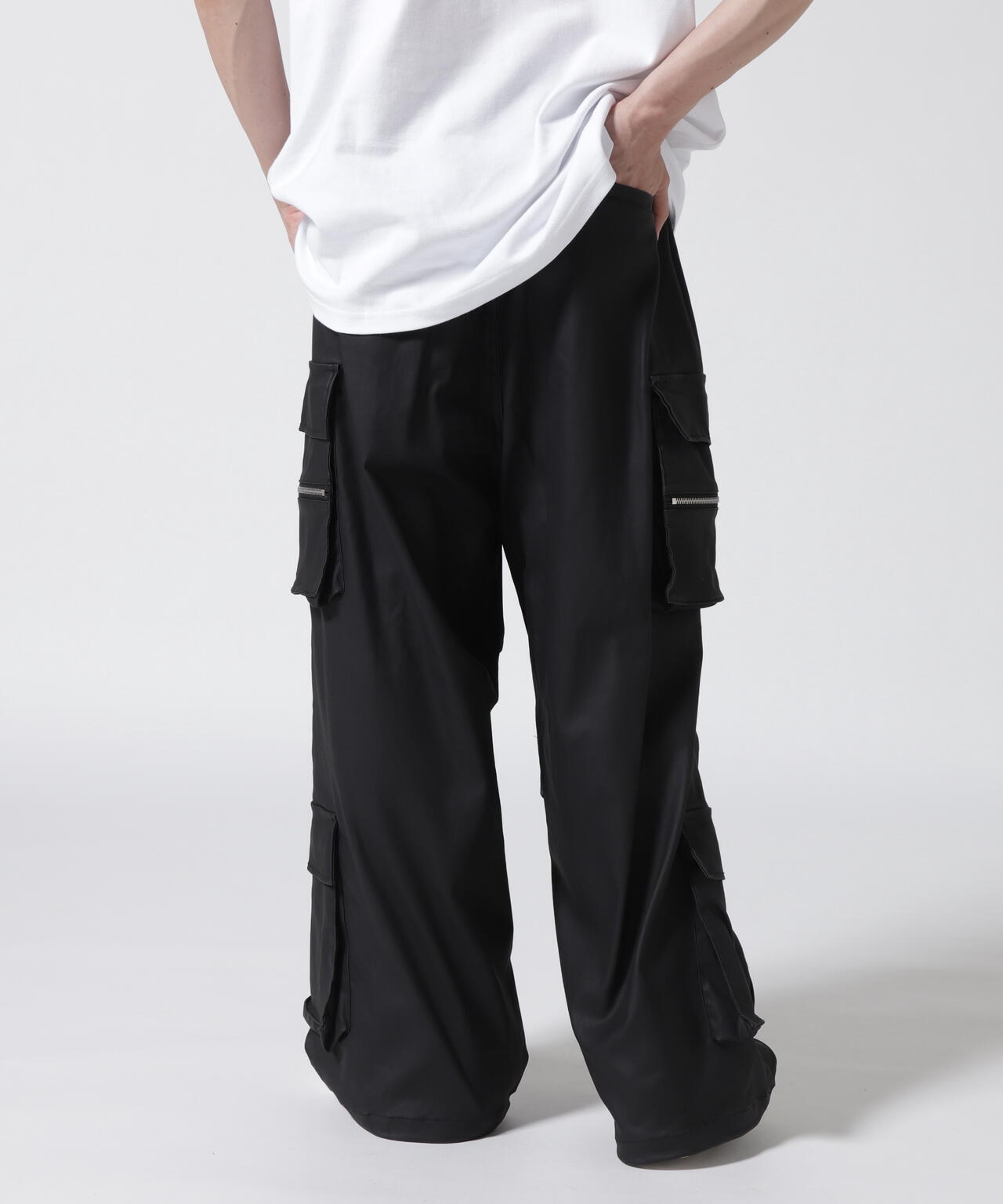 DankeSchon/ダンケシェーン/PREMIUM COATING WIDE POCKET PANTS