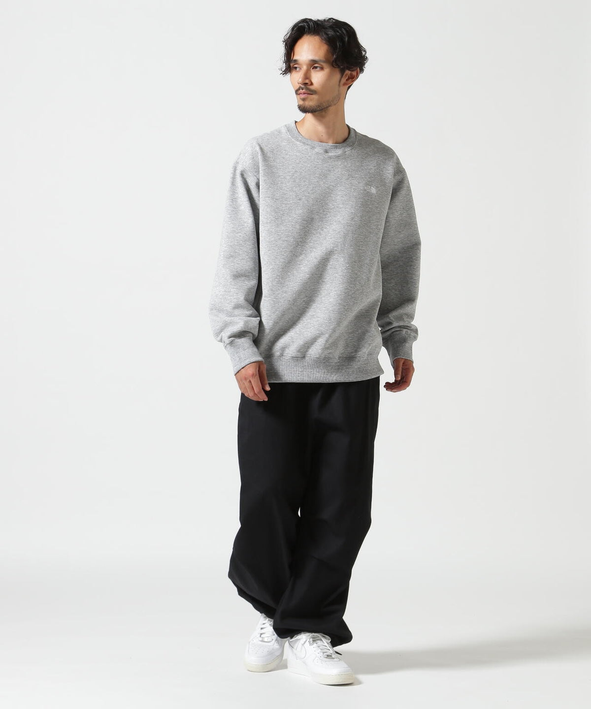 THE NORTH FACE/ザ・ノース・フェイス/SMALL LOGO HEATHER SWEAT CREW