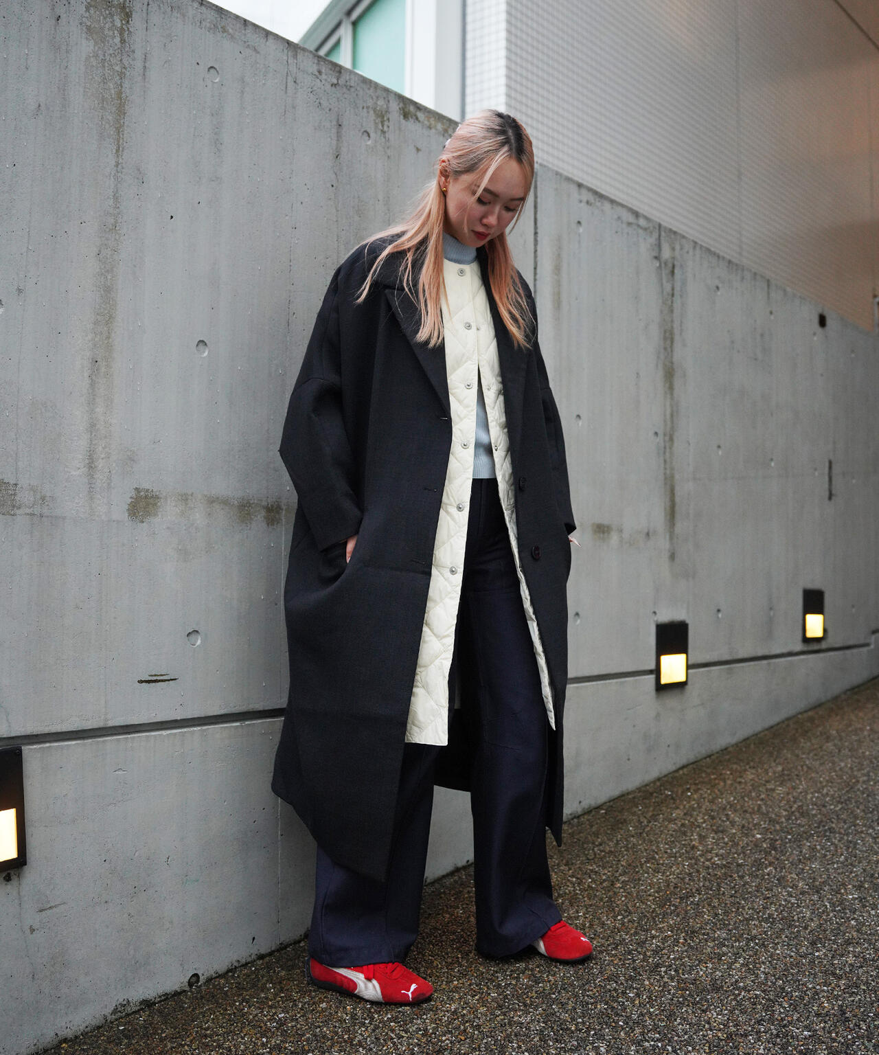 TAION/タイオン/【WOMENS】SINGLE CITY CREW NECK LONG DOWN COAT