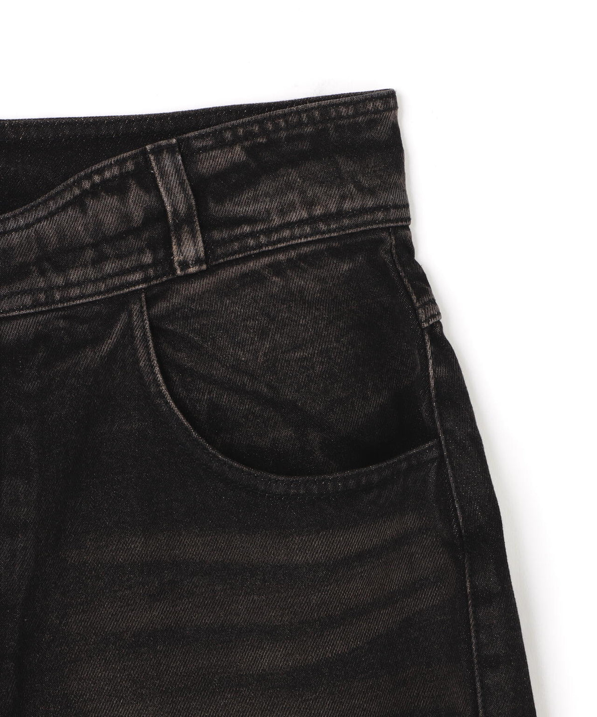 BLR/ビーエルアール/KNEE POINT WASHED DENIM PANTS