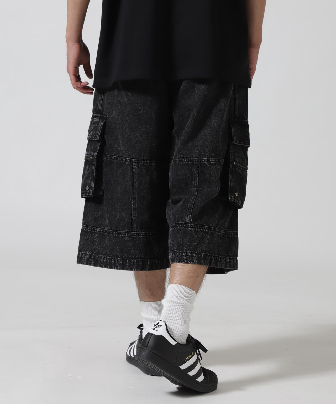DankeSchon/ダンケシェーン/CHEMIBLEACH DENIM CARGO SHORTS