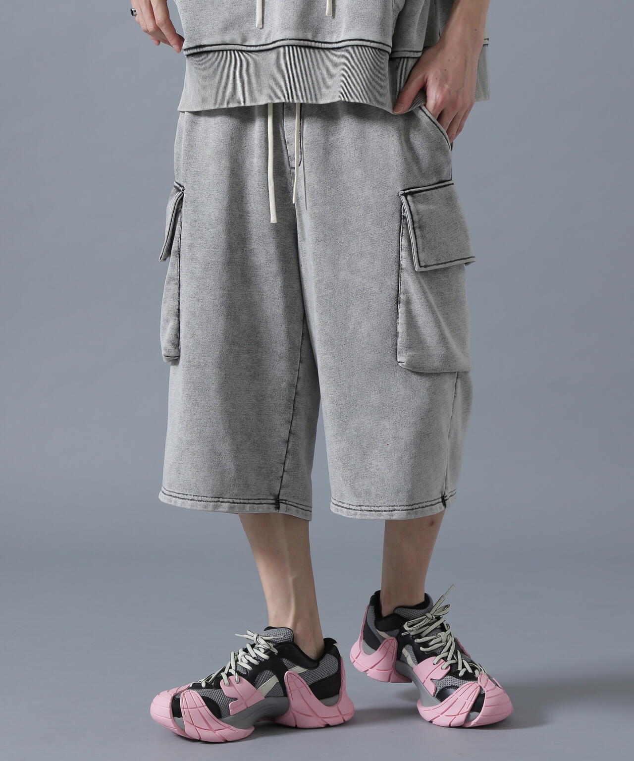 DankeSchon/ダンケシェーン/CHEMICAL SWEAT CARGO SHORTS