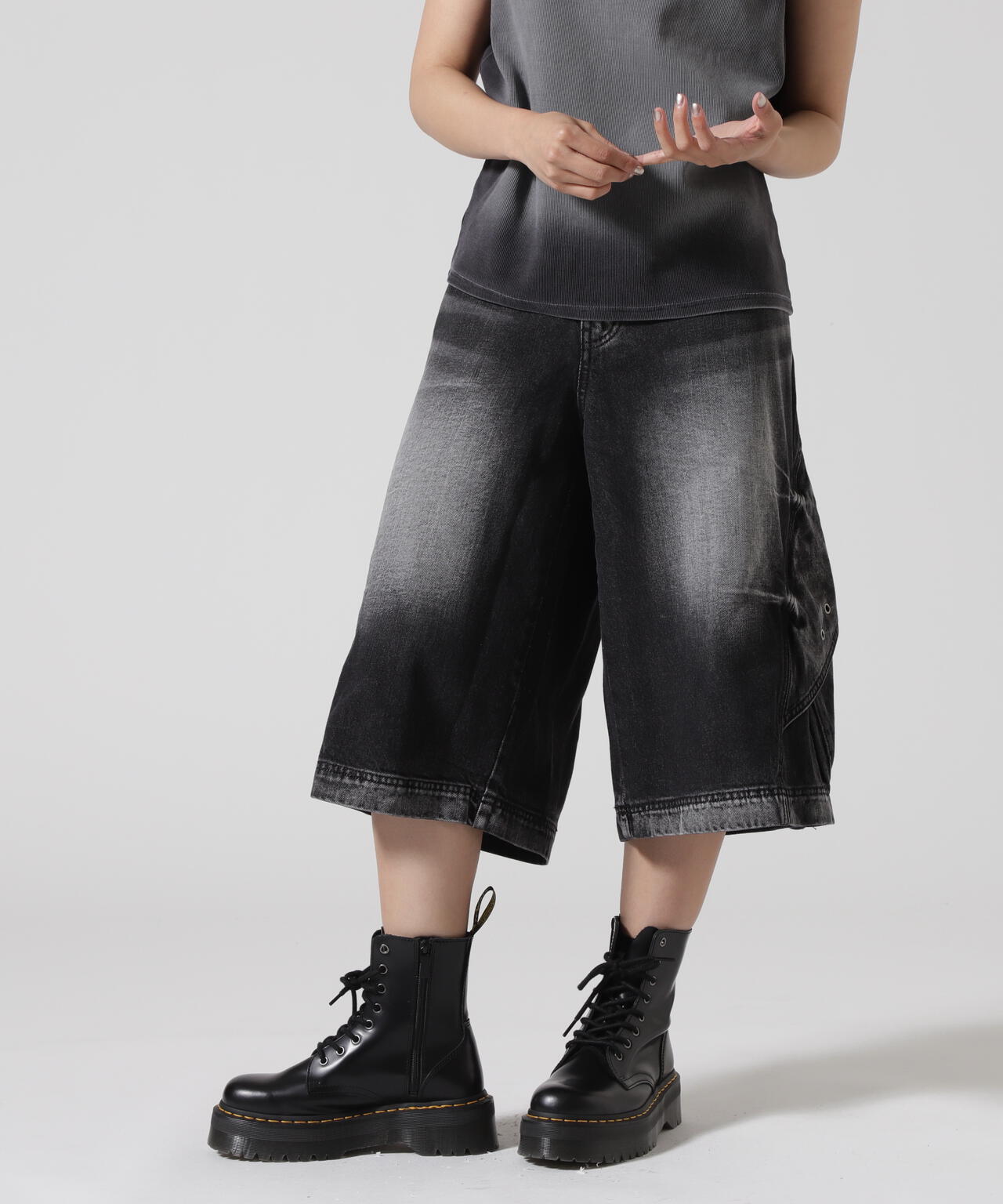 BLR/ビーエルアール/C CARGO BERMUDA W DENIM PANTS