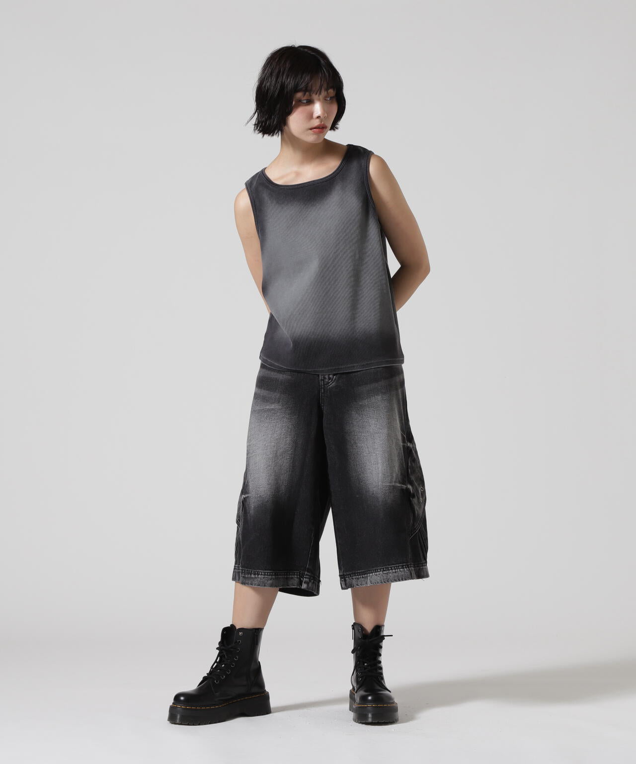 BLR/ビーエルアール/C CARGO BERMUDA W DENIM PANTS