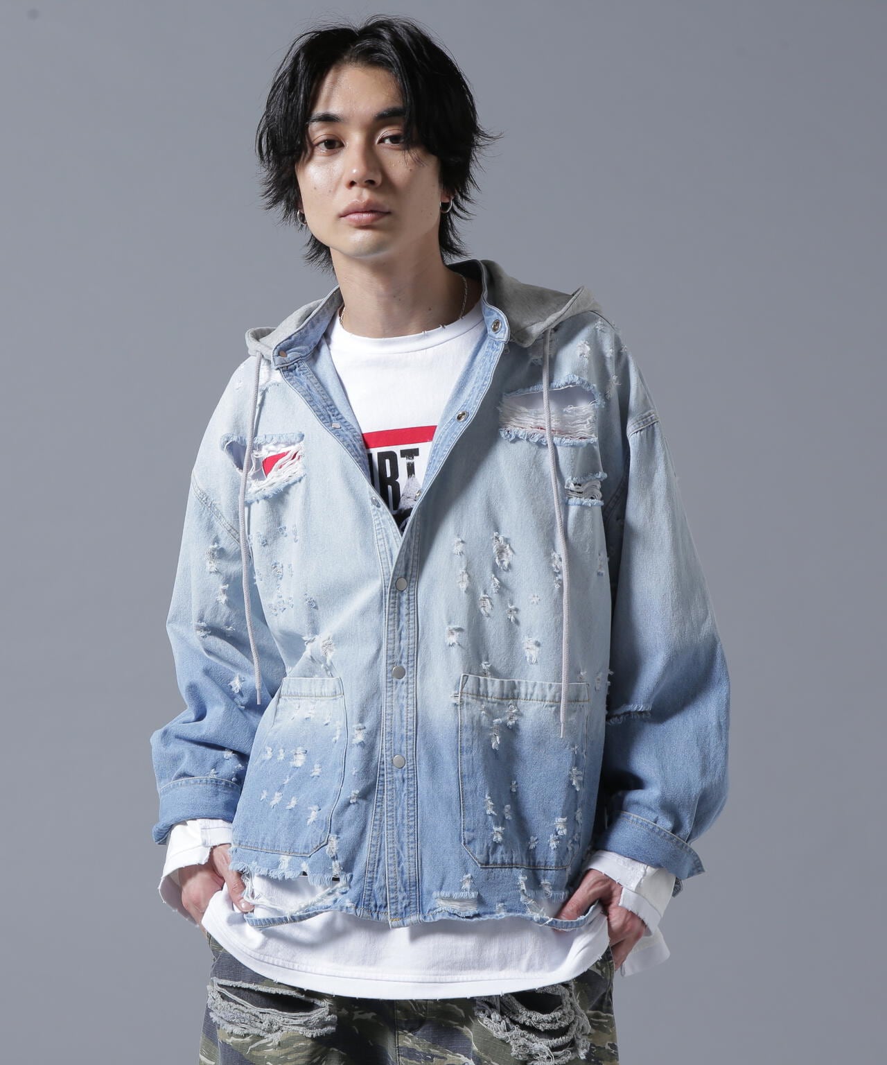 DankeSchon/ダンケシェーン/SHOTGUNDENIM HOOD SHIRTS