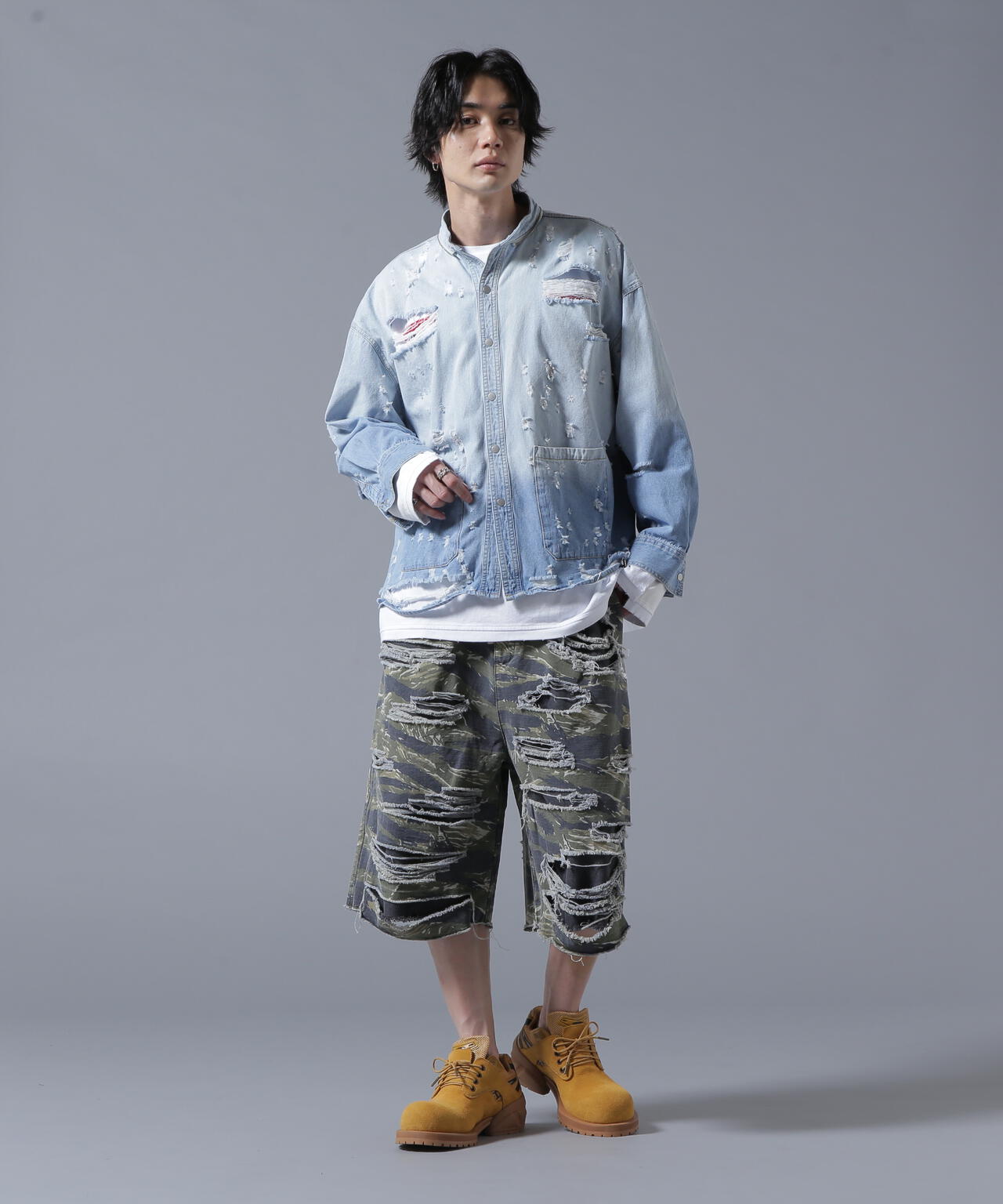 DankeSchon/ダンケシェーン/SHOTGUNDENIM HOOD SHIRTS