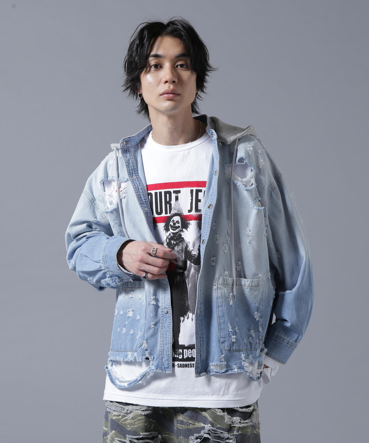 DankeSchon/ダンケシェーン/SHOTGUNDENIM HOOD SHIRTS