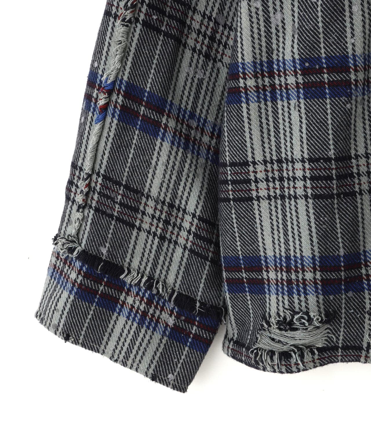 DankeSchon/ダンケシェーン/PIGMENT DAMAGE FLANNEL CHECK LONG SLEEVE SHIRTS